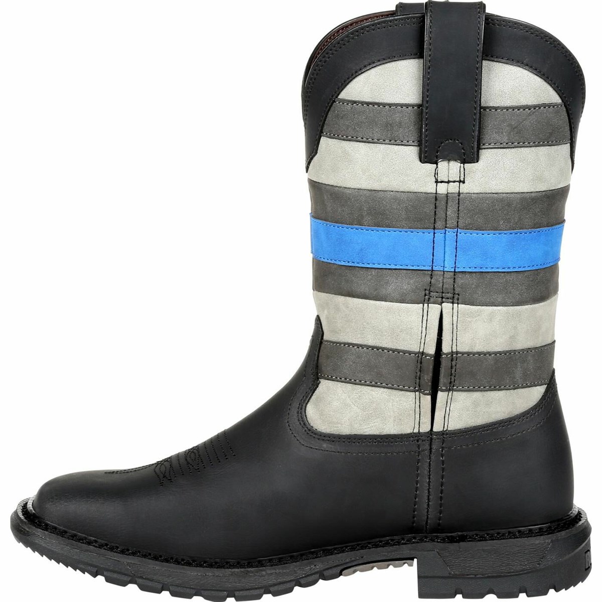 Black Blue Women's Rocky Blue Line Western Boots | JLDCI6407