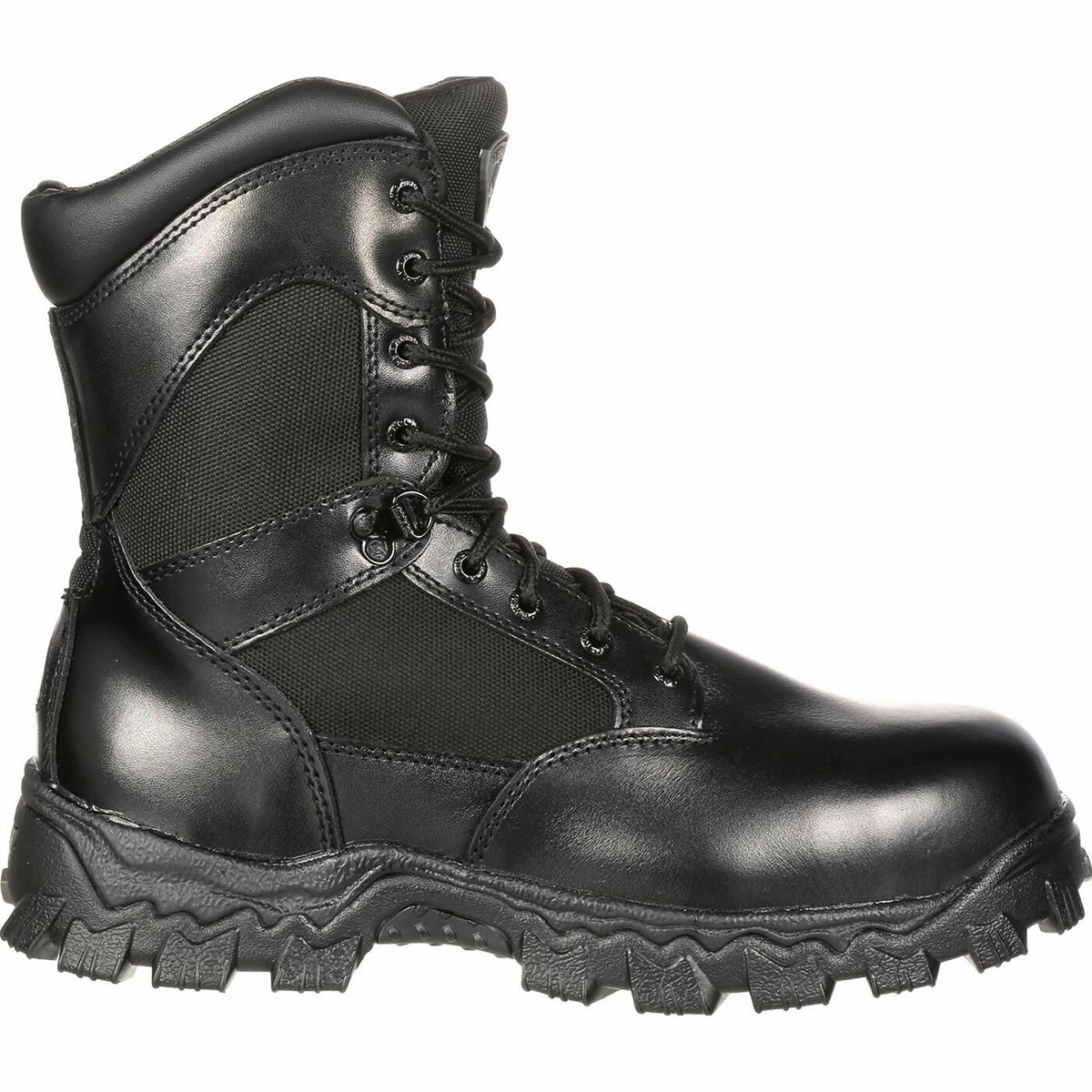 Black Men\'s Rocky AlphaForce Zipper Composite Toe Public Service Boot Military Boots | NHPWS7312