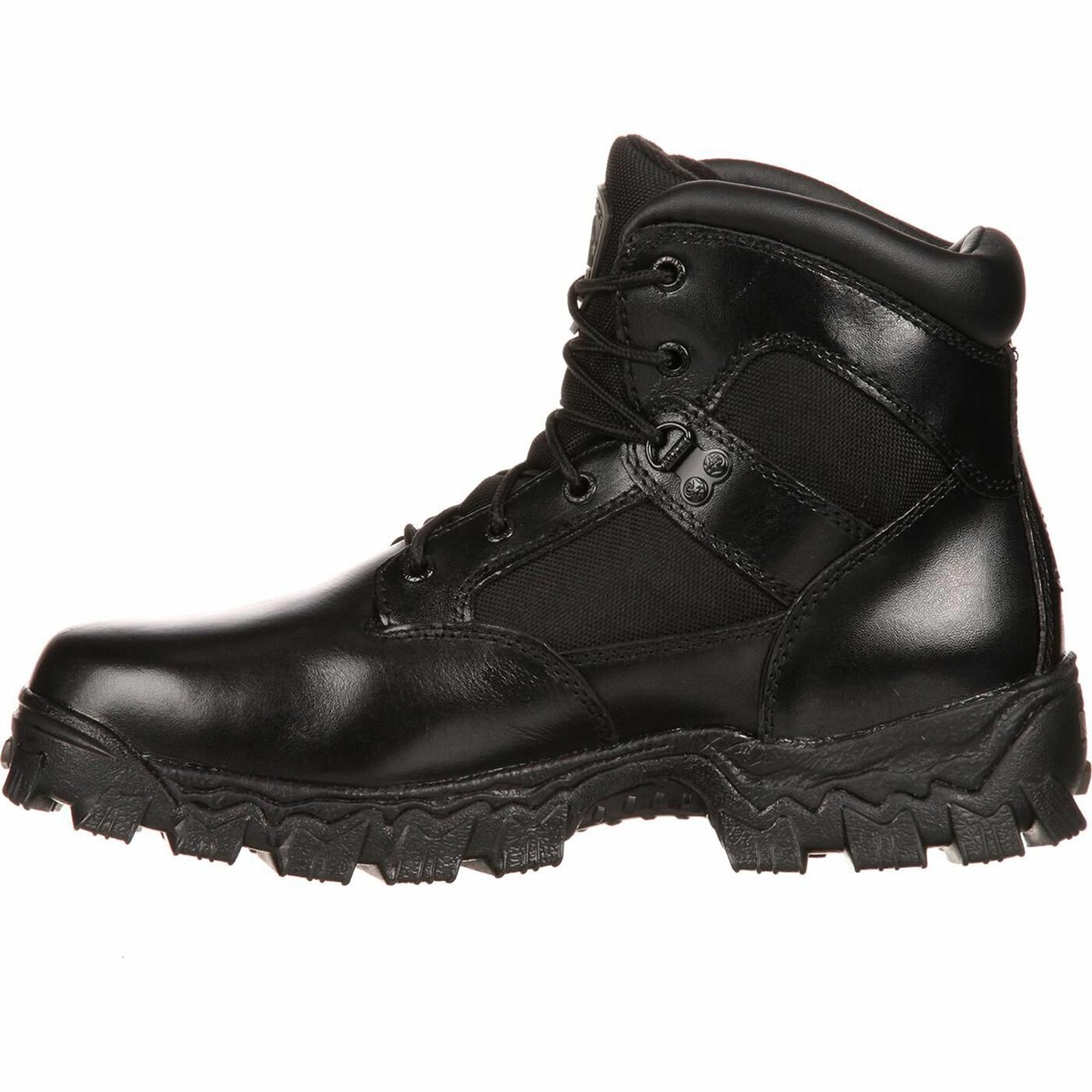 Black Men's Rocky Alpha Force Public Service Boot Waterproof Boots | LIDRA0796