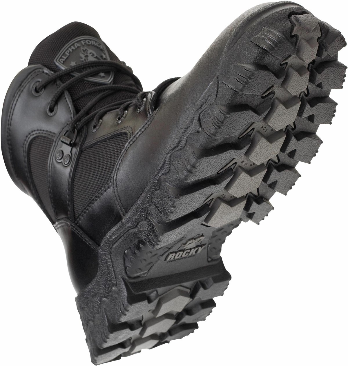 Black Men's Rocky Alpha Force Public Service Boot Waterproof Boots | PRDZT2958