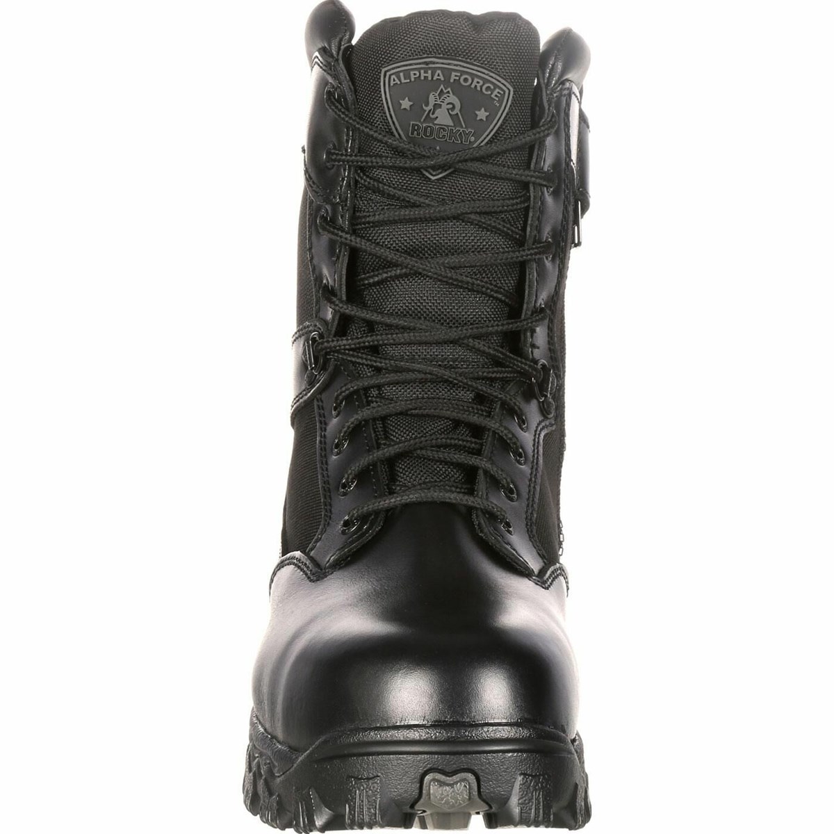 Black Men's Rocky Alpha Force Zipper Public Service Boot Waterproof Boots | ZPGIU4105