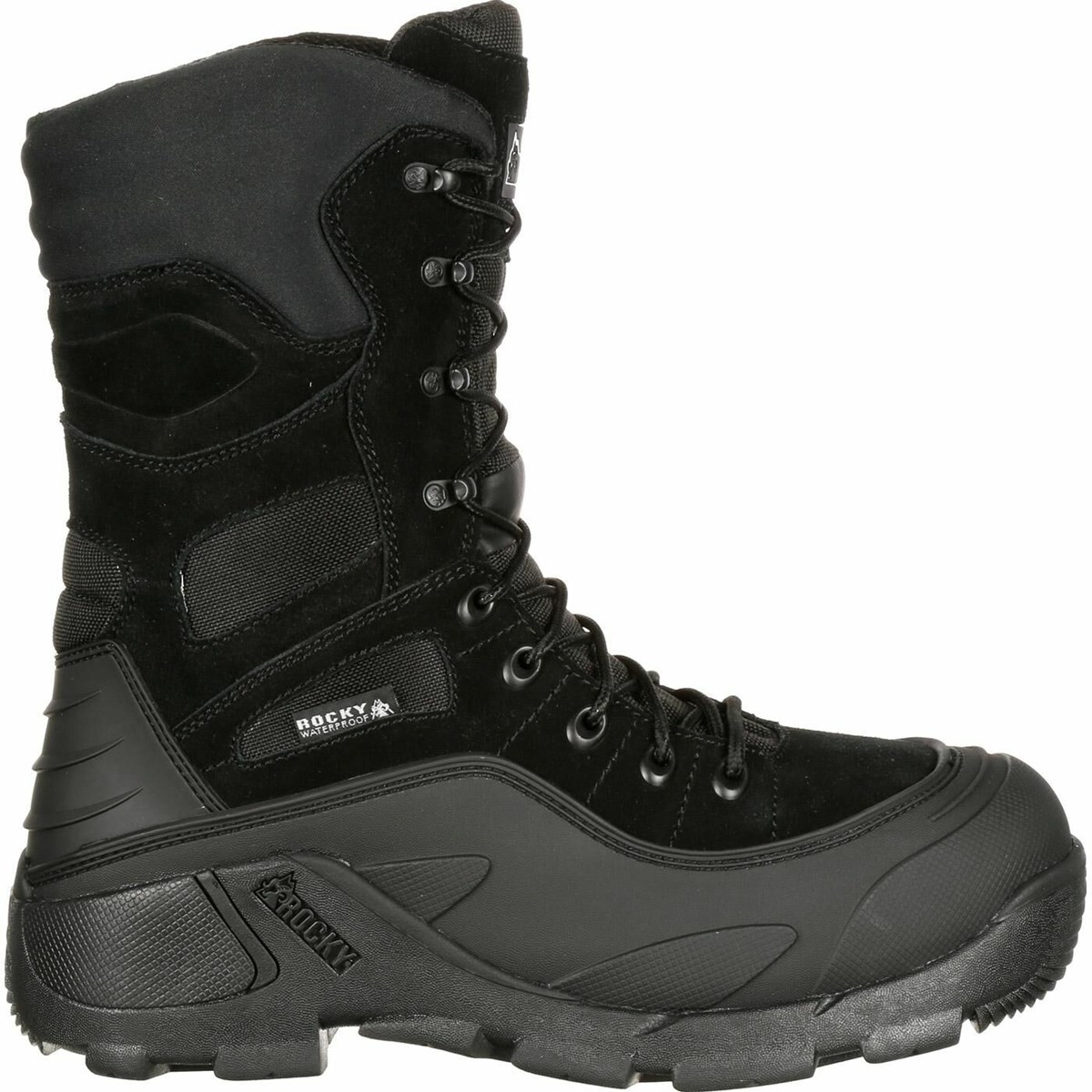 Black Men\'s Rocky BlizzardStalker Pro 1200G Insulated Boot Waterproof Boots | LJHOZ8194