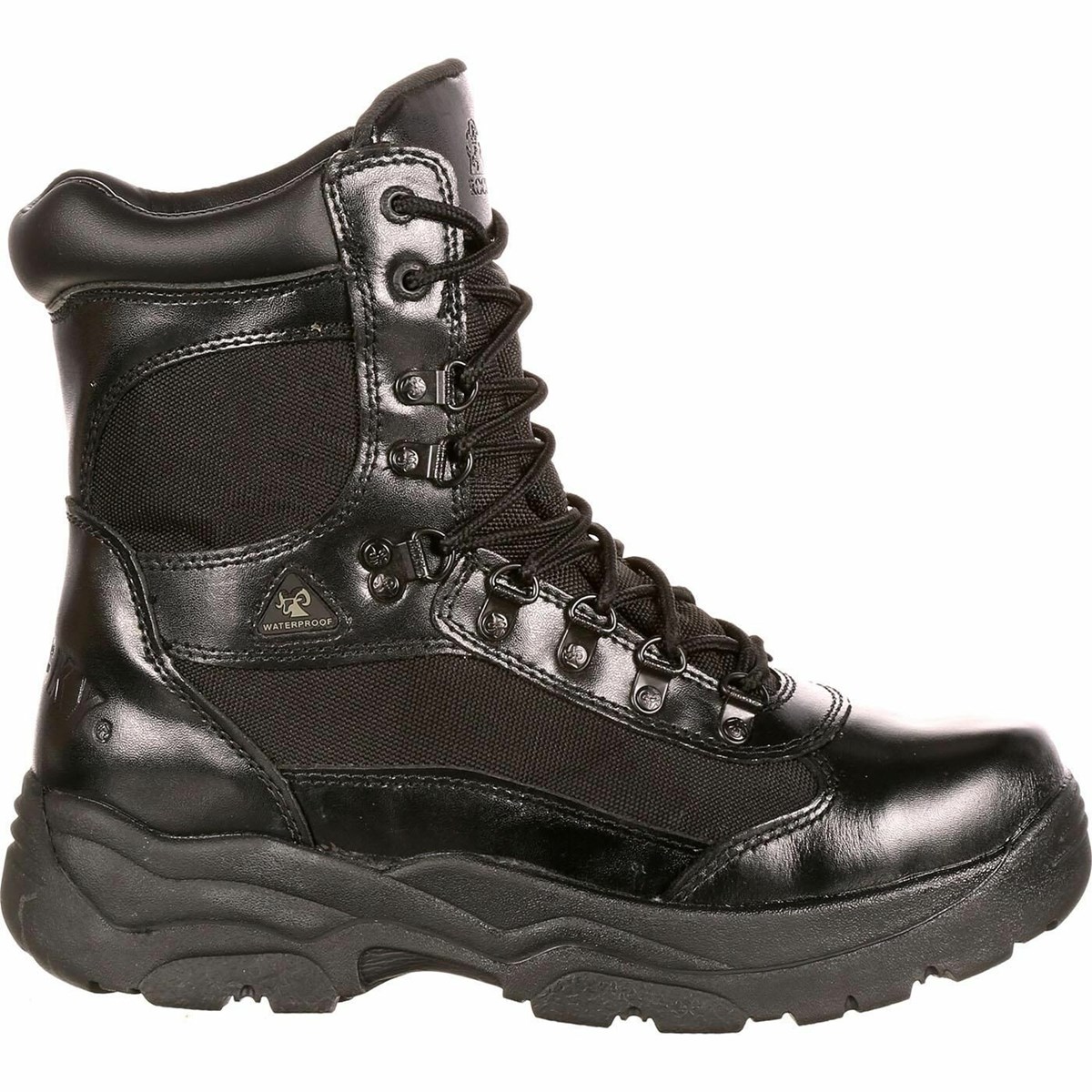 Black Men\'s Rocky Fort Public Service Boot Waterproof Boots | DFELJ7896