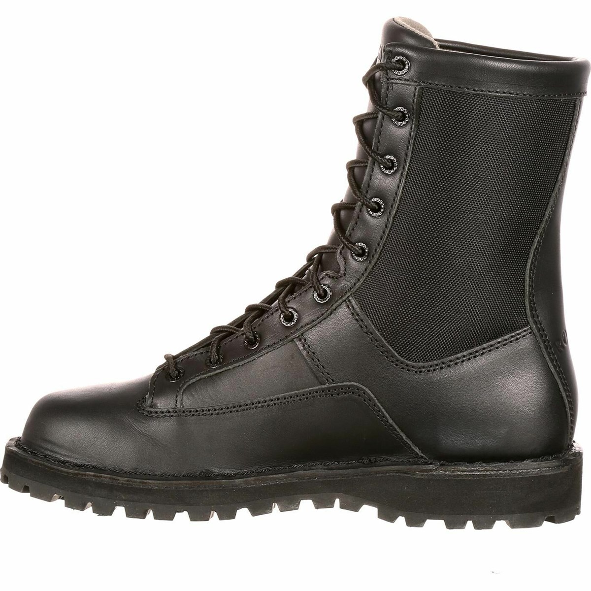 Black Men's Rocky Portland Lace-to-Toe Public Service Boots Waterproof Boots | HIYLF5746