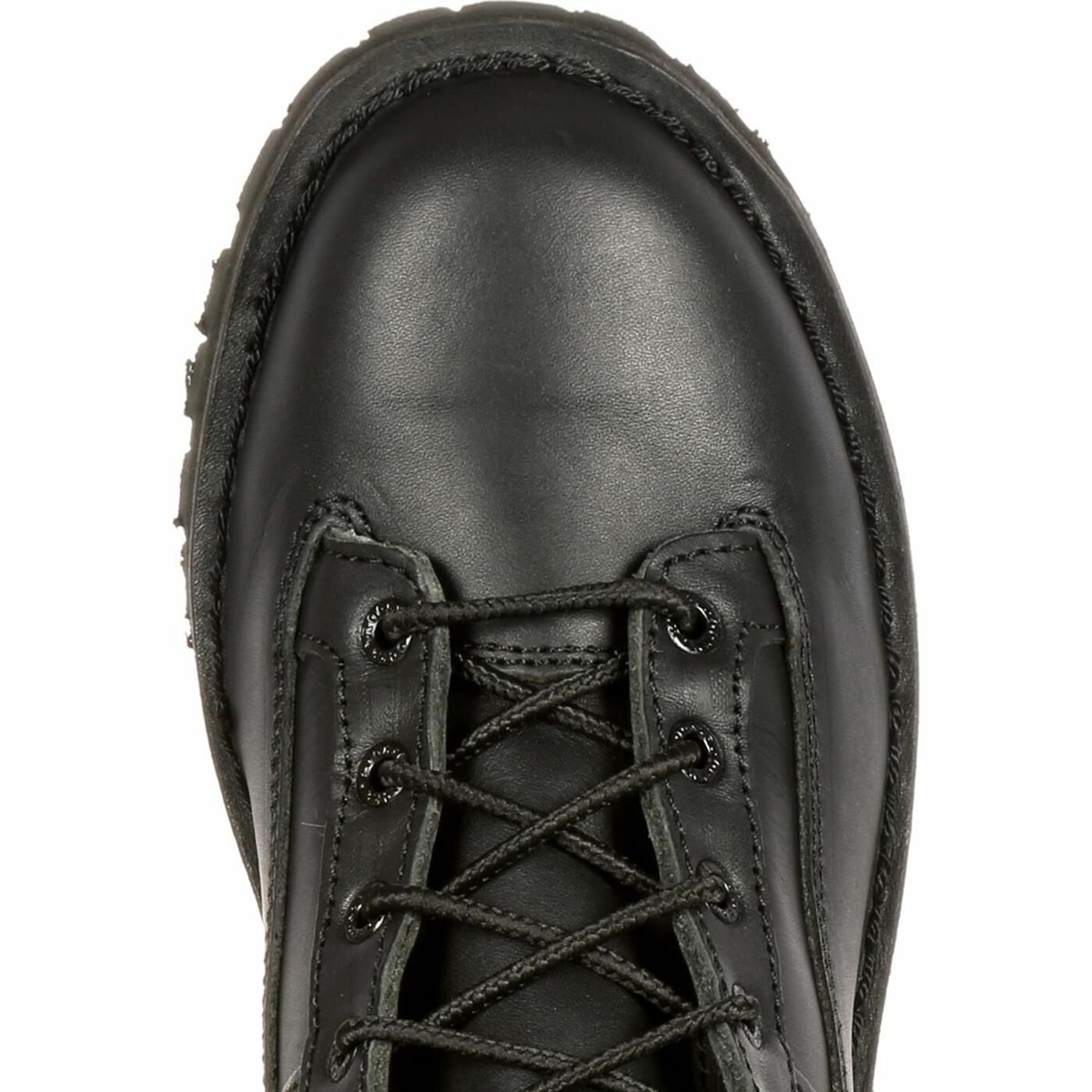 Black Men's Rocky Portland Lace-to-Toe Public Service Boots Waterproof Boots | HIYLF5746