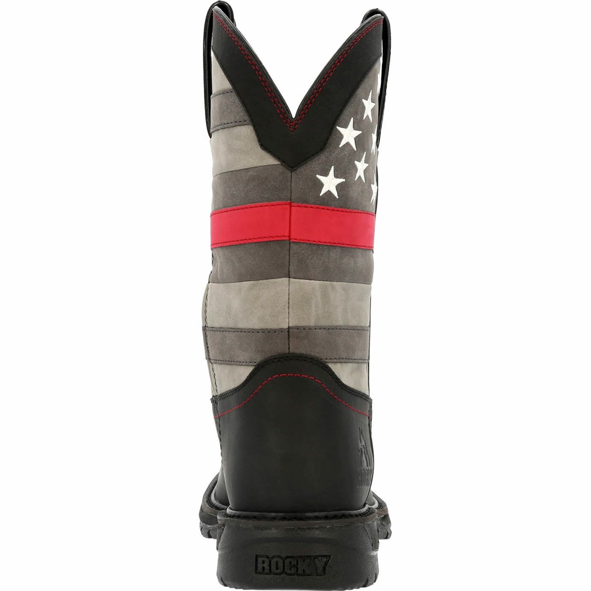 Black Men's Rocky Red Line Western Boots | RXNAI3025