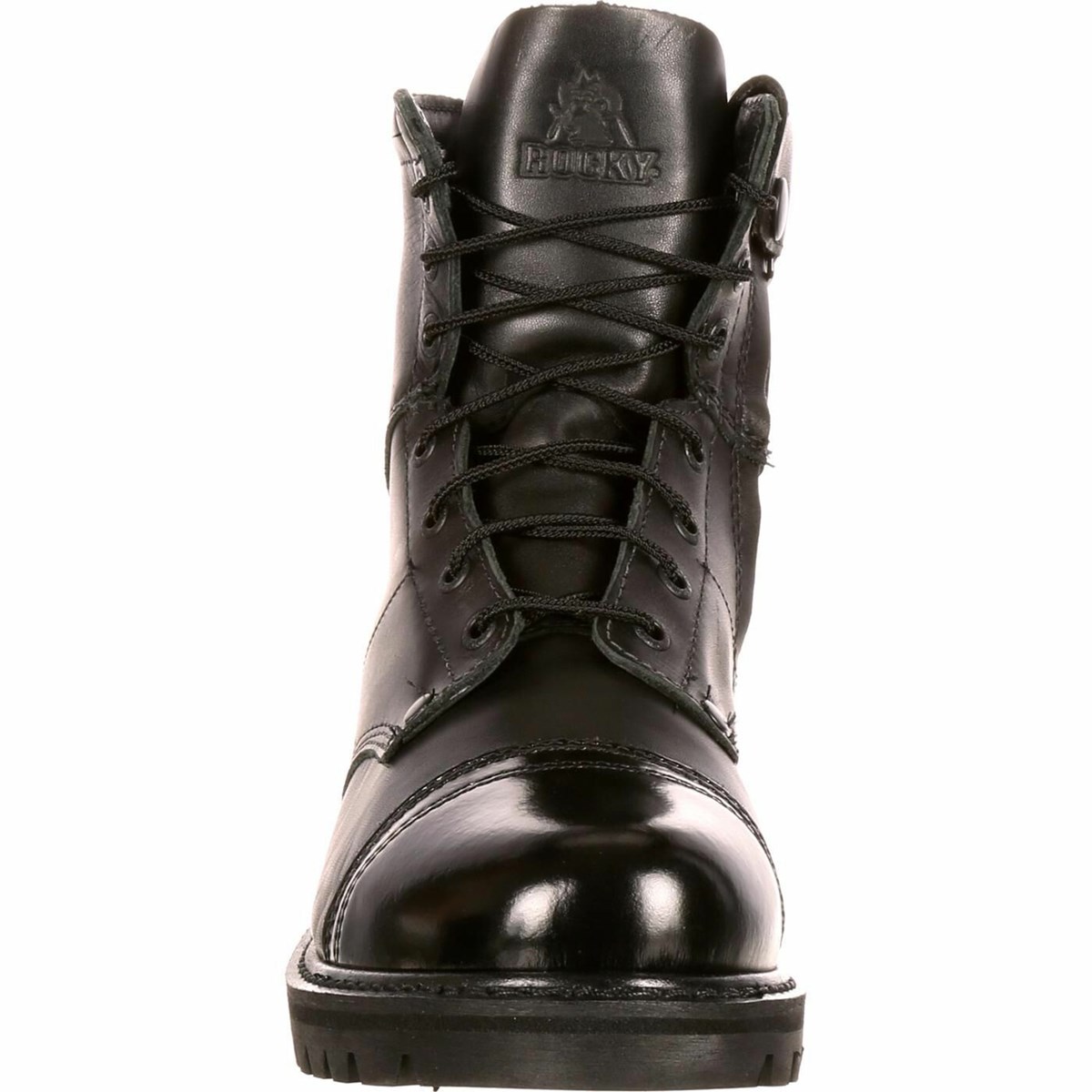 Black Men's Rocky Side Zipper Jump Boot Military Boots | HTGBO0498