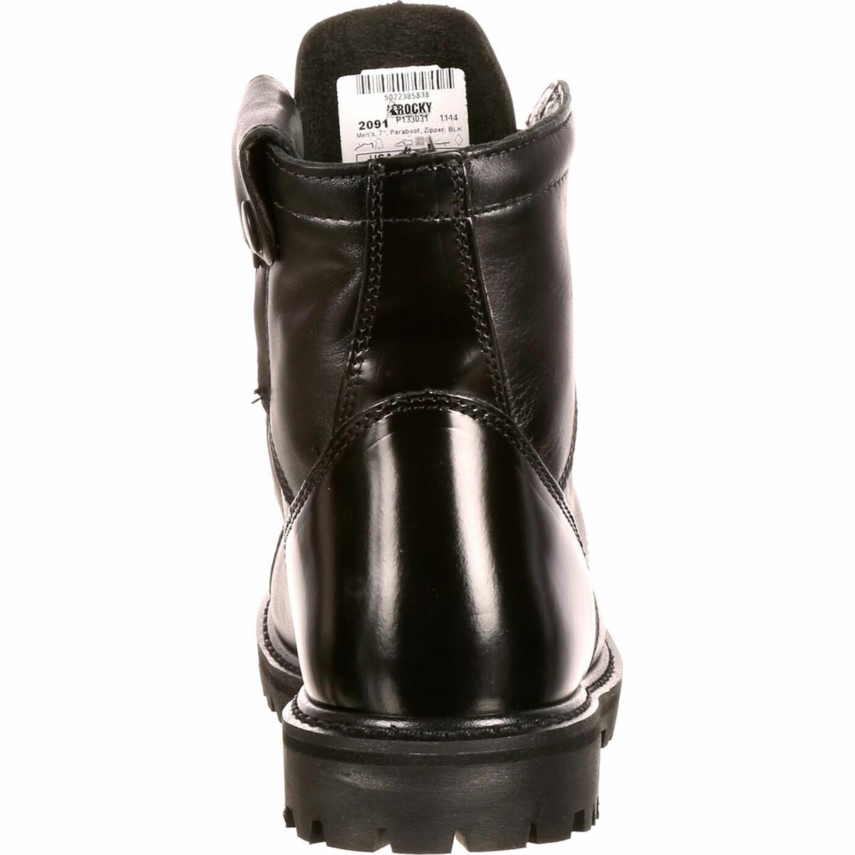 Black Men's Rocky Side Zipper Jump Boot Military Boots | HTGBO0498