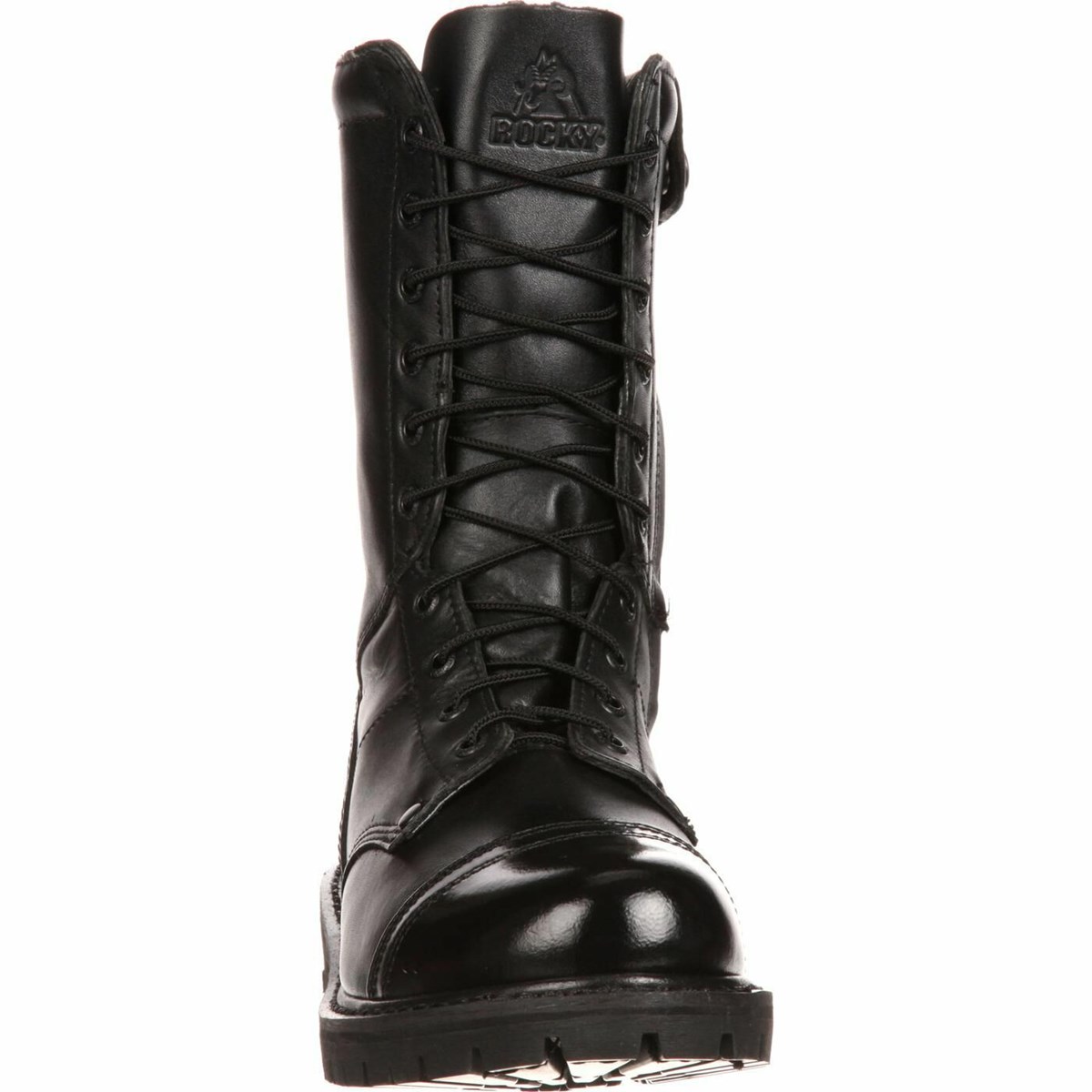 Black Men's Rocky Side Zipper Jump Boot Military Boots | XSOTK9231