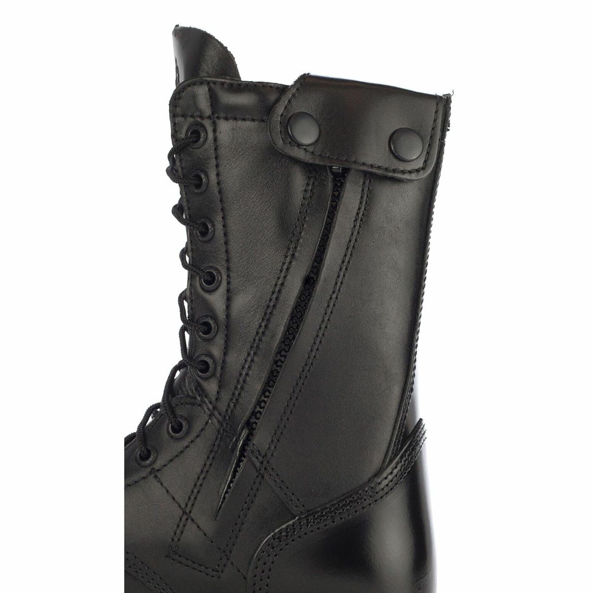 Black Men's Rocky Side Zipper Jump Boot Military Boots | XSOTK9231