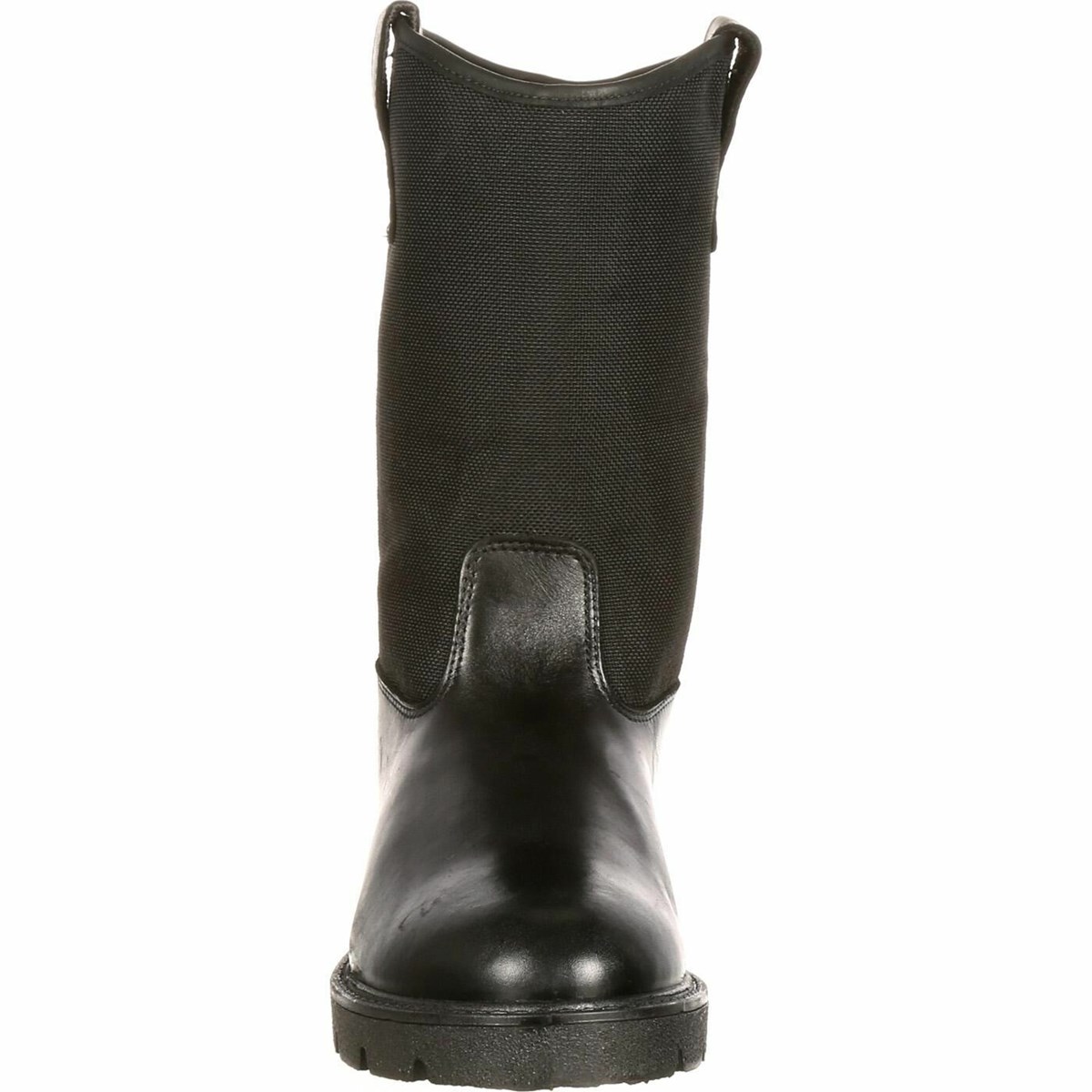 Black Men's Rocky Warden Pull-On Wellington Public Service Boot Military Boots | ETXBF0982