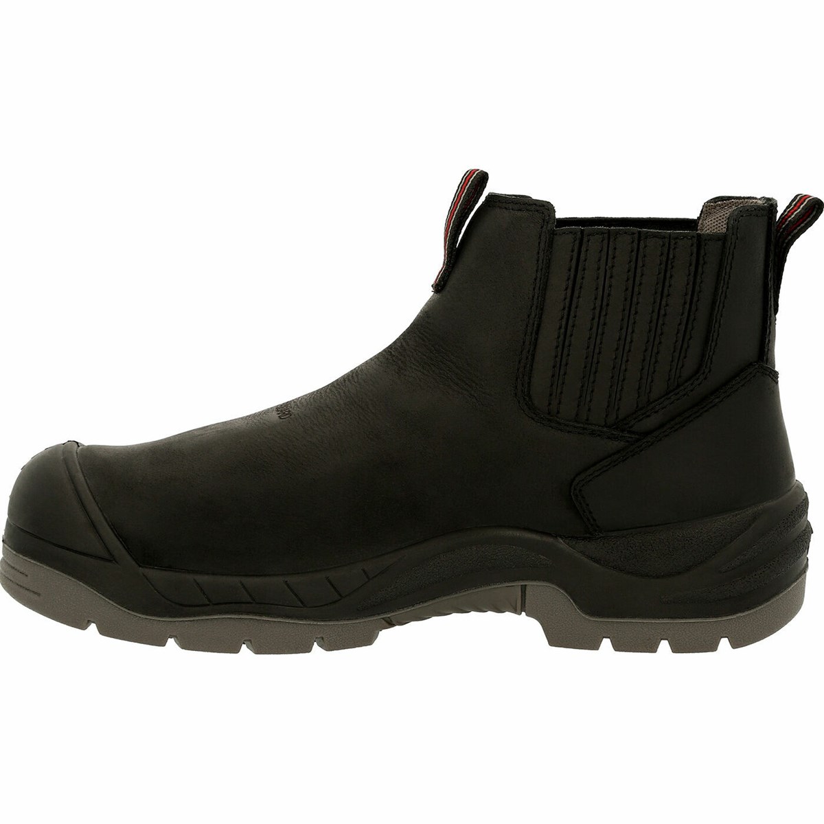 Black Men's Rocky Worksmart MET Guard Puncture-Resistant Composite Toe Waterproof Chelsea Boots | QBKXZ0314