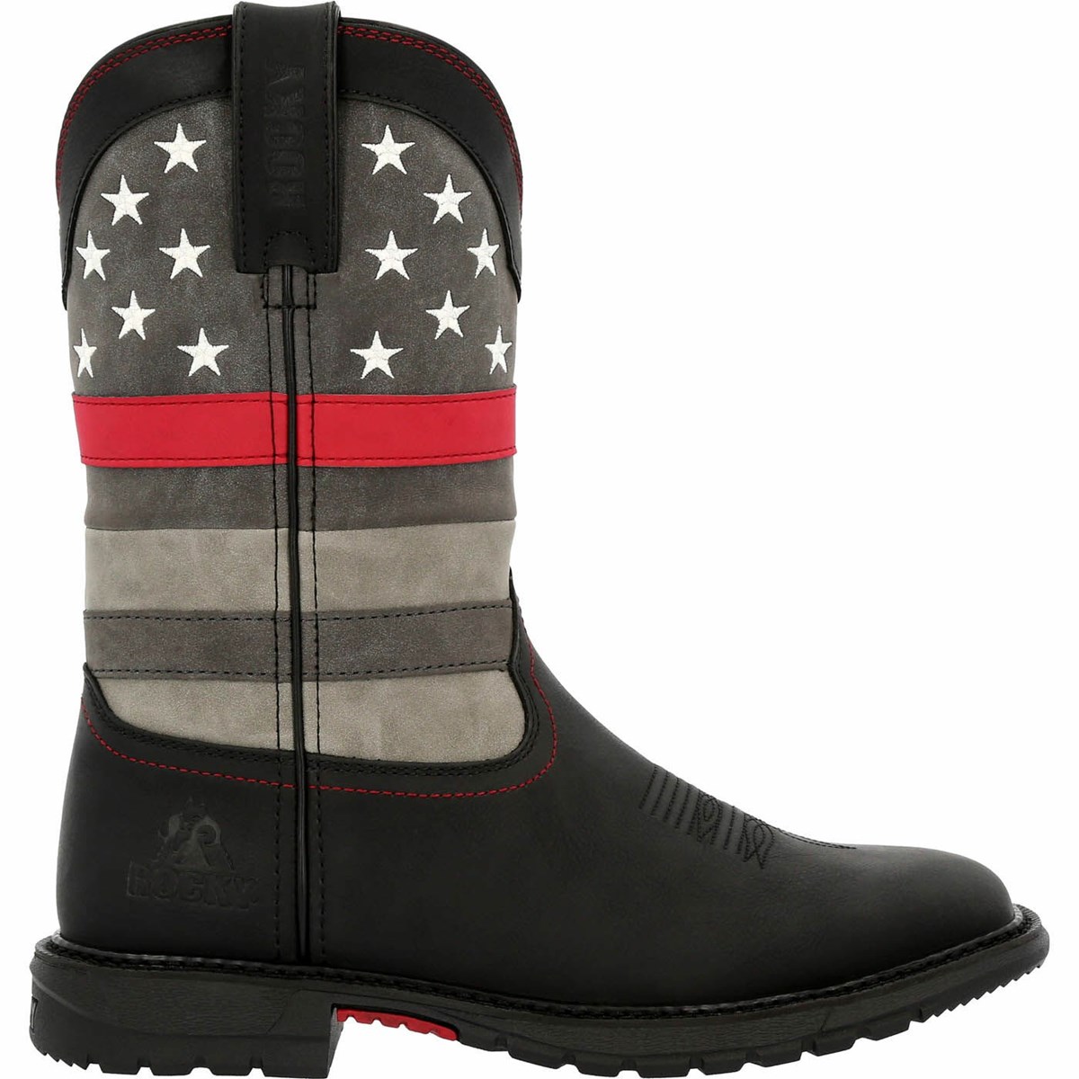 Black Women\'s Rocky Red Line Western Boots | VKHWB1287