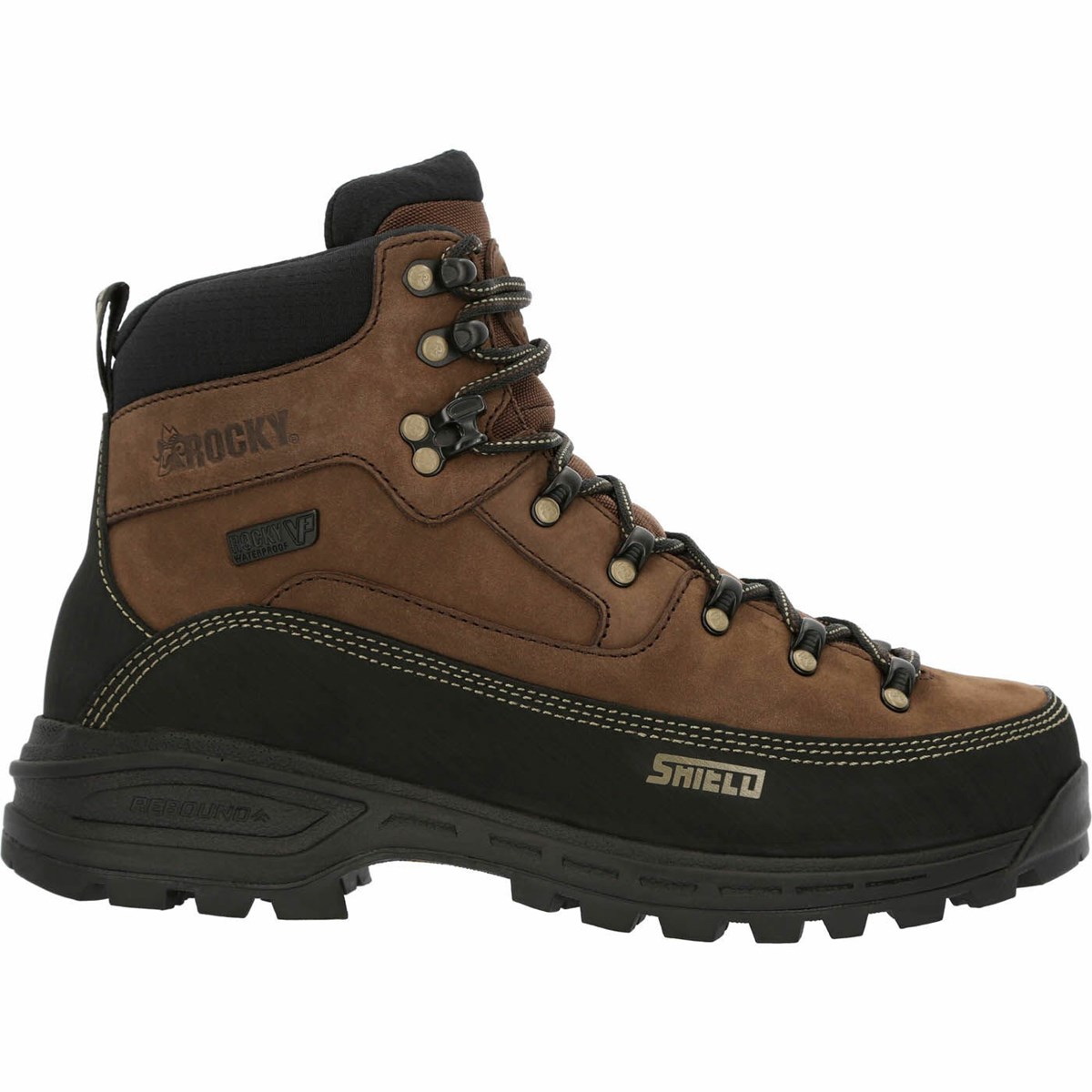 Brown / Black Men\'s Rocky MTN Stalker Pro Mountain Boot Waterproof Boots | GBNZP6815