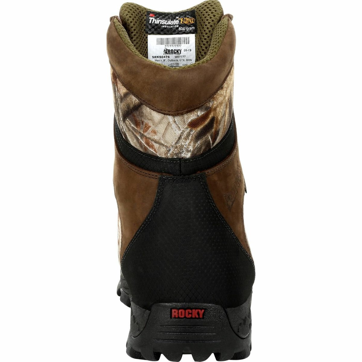 Brown / Camo Men's Rocky 400G Insulated Hunting Boots | HJFDT6247