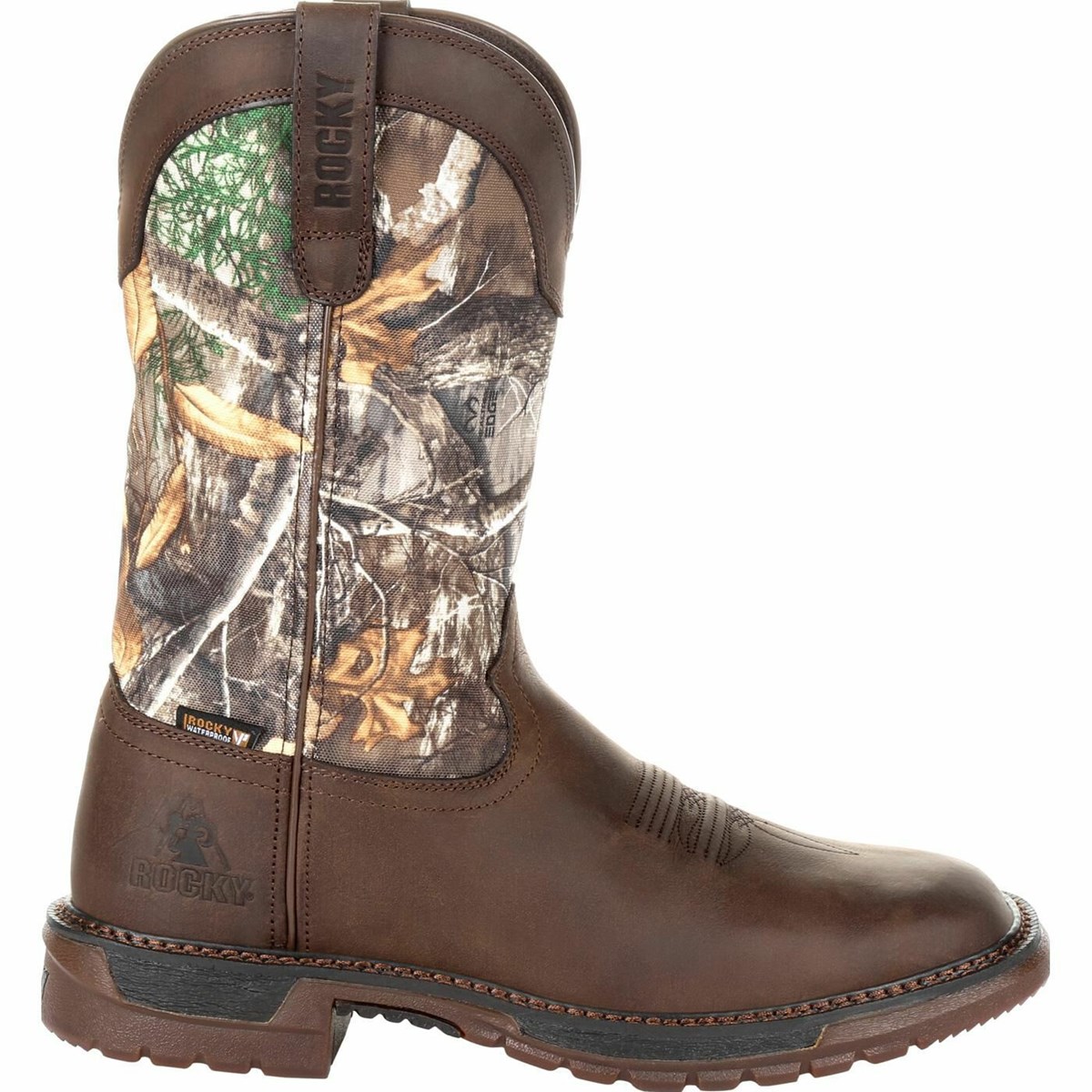 Brown / Camo Men\'s Rocky Original Ride FLX Cowboy Boots | ARTCD9483