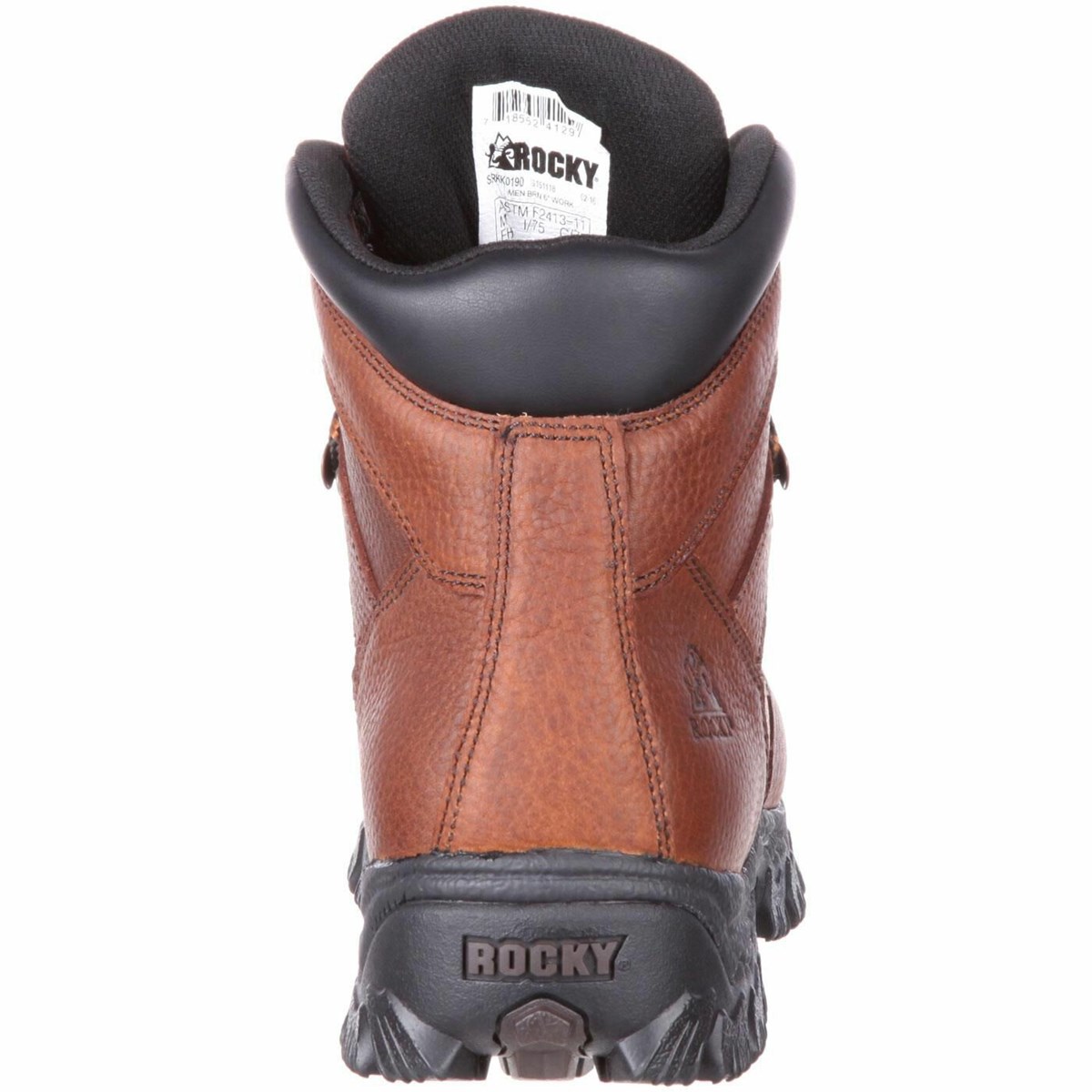 Brown Men's Rocky Alpha Force Steel Toe Fully Puncture-Resistant Work Boots | RKEMF9475