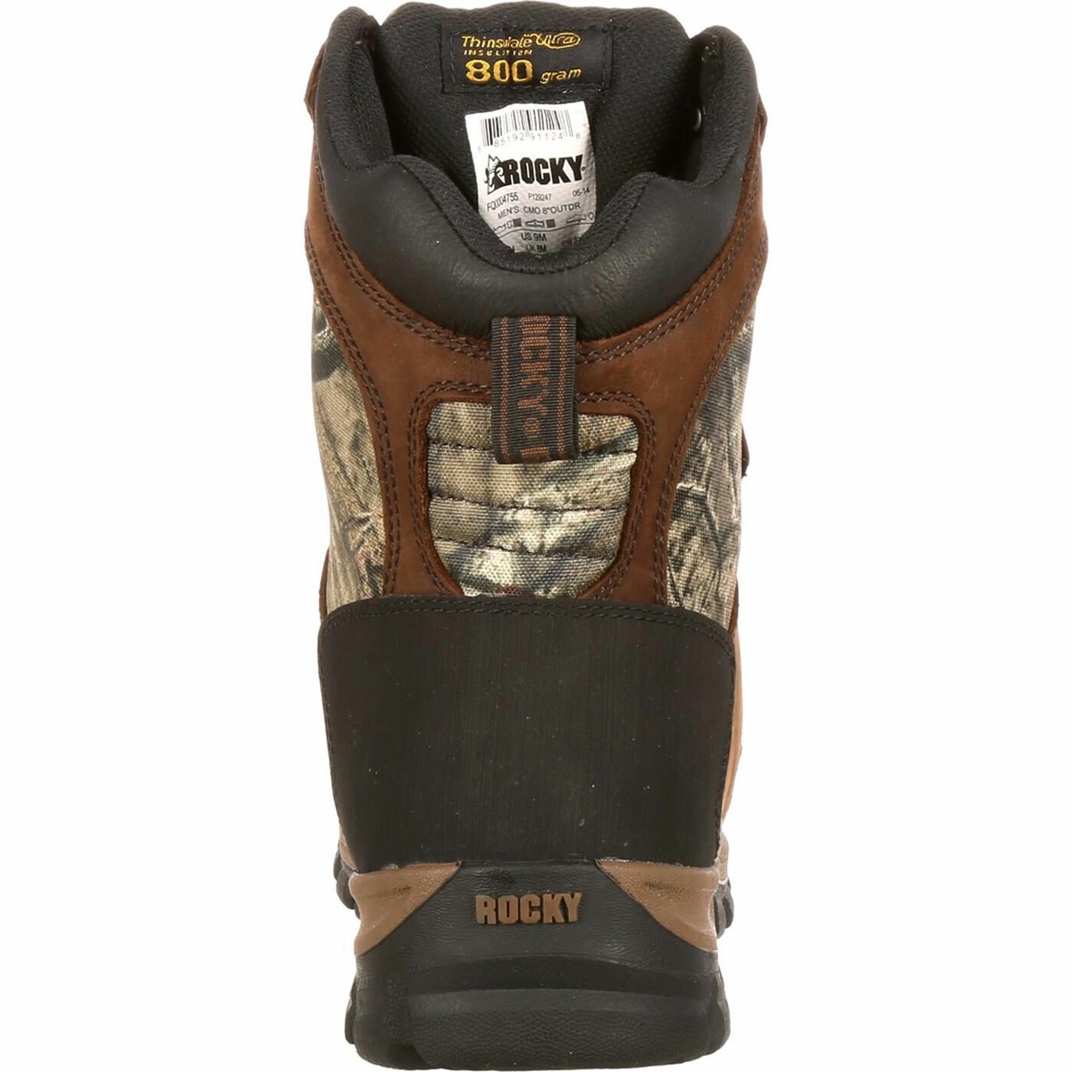 Brown Men's Rocky Core 800G Insulated Outdoor Boot Waterproof Boots | XFSMC1869