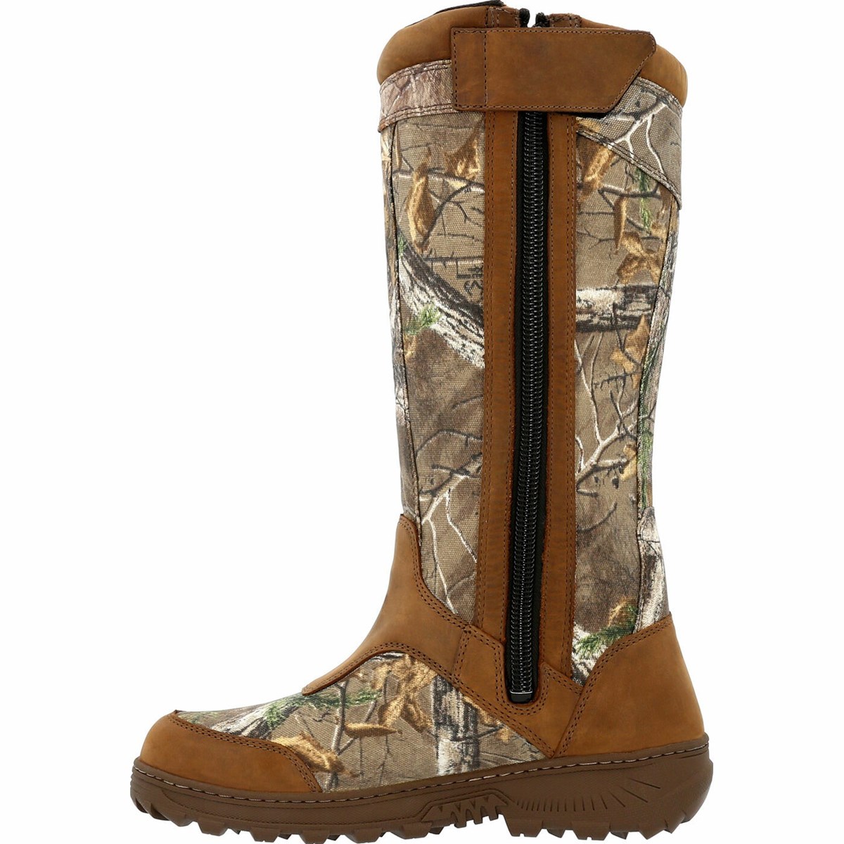 Brown Men's Rocky Havoc Waterproof Side-Zip Snake Boot Hunting Boots | LCBTH6159