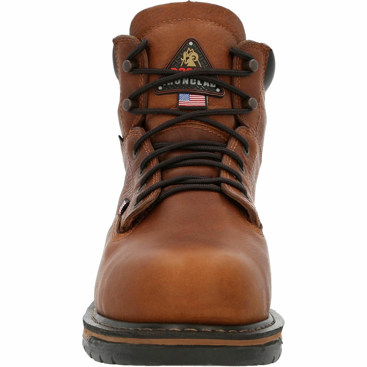 Brown Men's Rocky IronClad Steel Toe Met Guards Work Boots | JHSCU7682