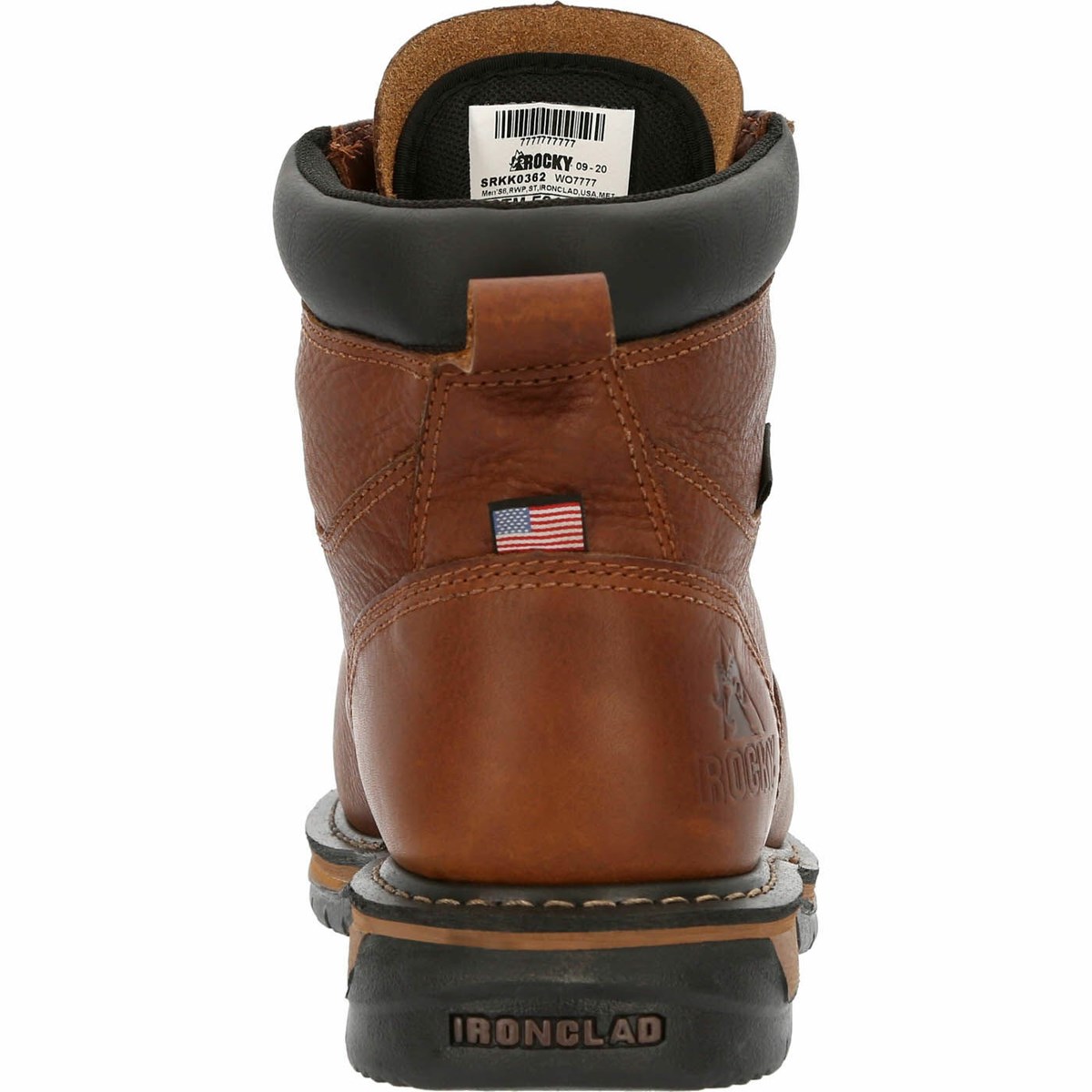 Brown Men's Rocky IronClad Steel Toe Met Guards Work Boots | JHSCU7682