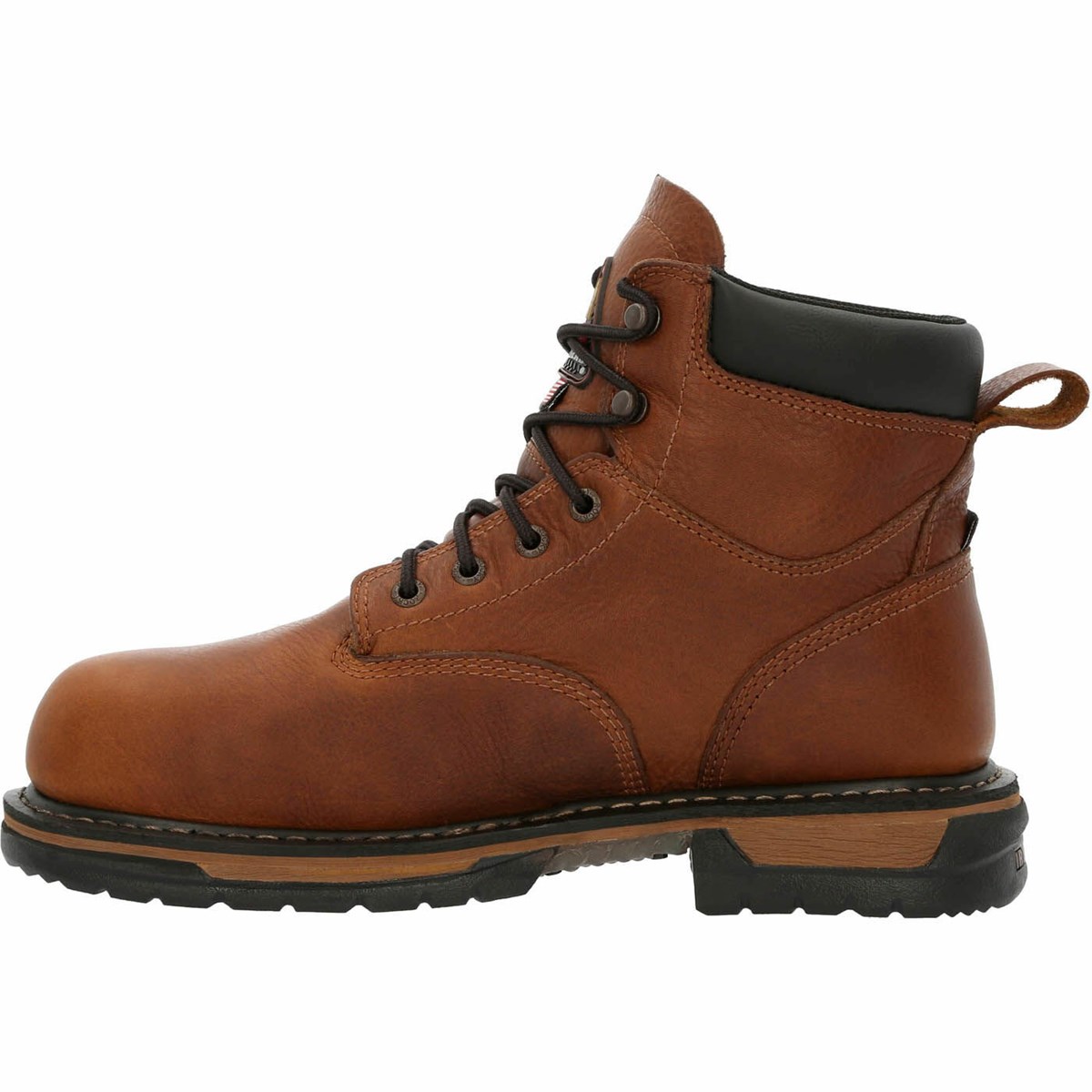 Brown Men's Rocky IronClad Steel Toe Met Guards Work Boots | JHSCU7682