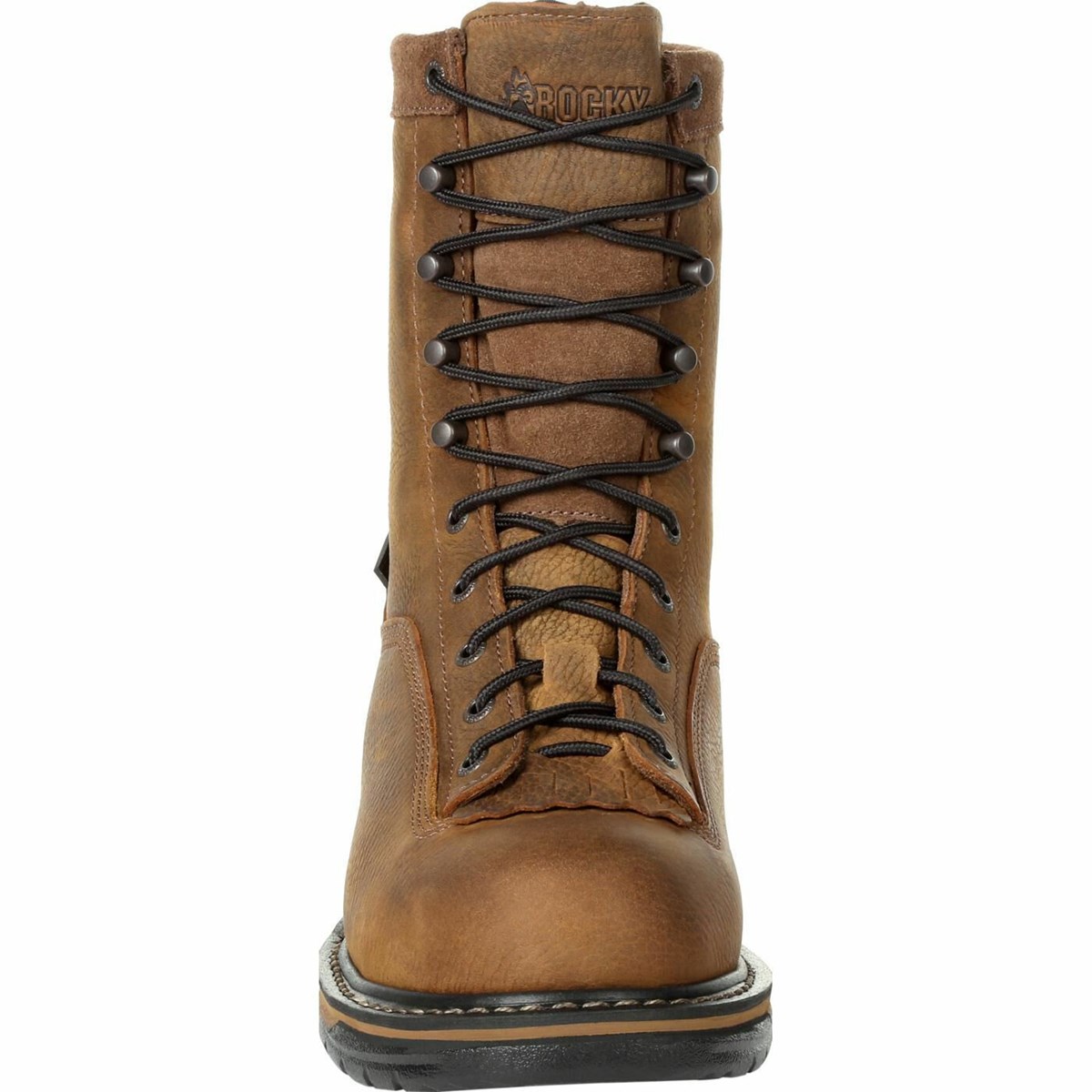 Brown Men's Rocky IronClad Steel Toe Waterproof Work Boots | EHWAN3150