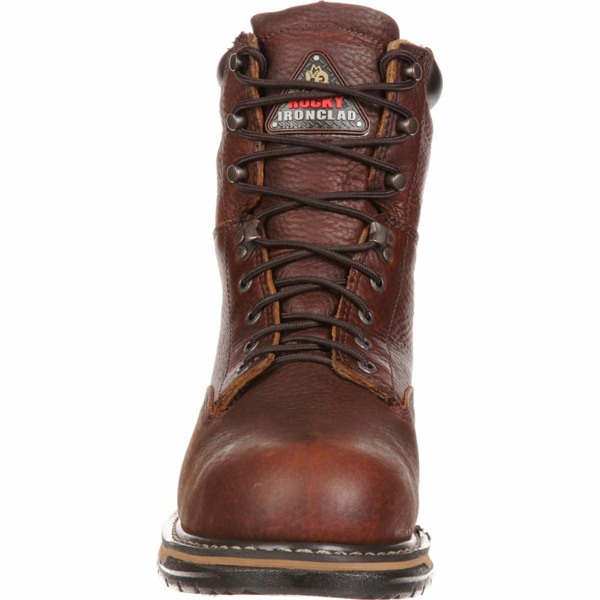 Brown Men's Rocky IronClad Steel Toe Waterproof Work Boots | LREZN4820