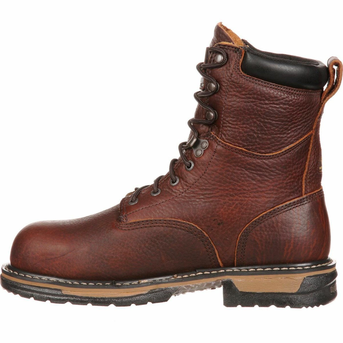 Brown Men's Rocky IronClad Steel Toe Waterproof Work Boots | LREZN4820