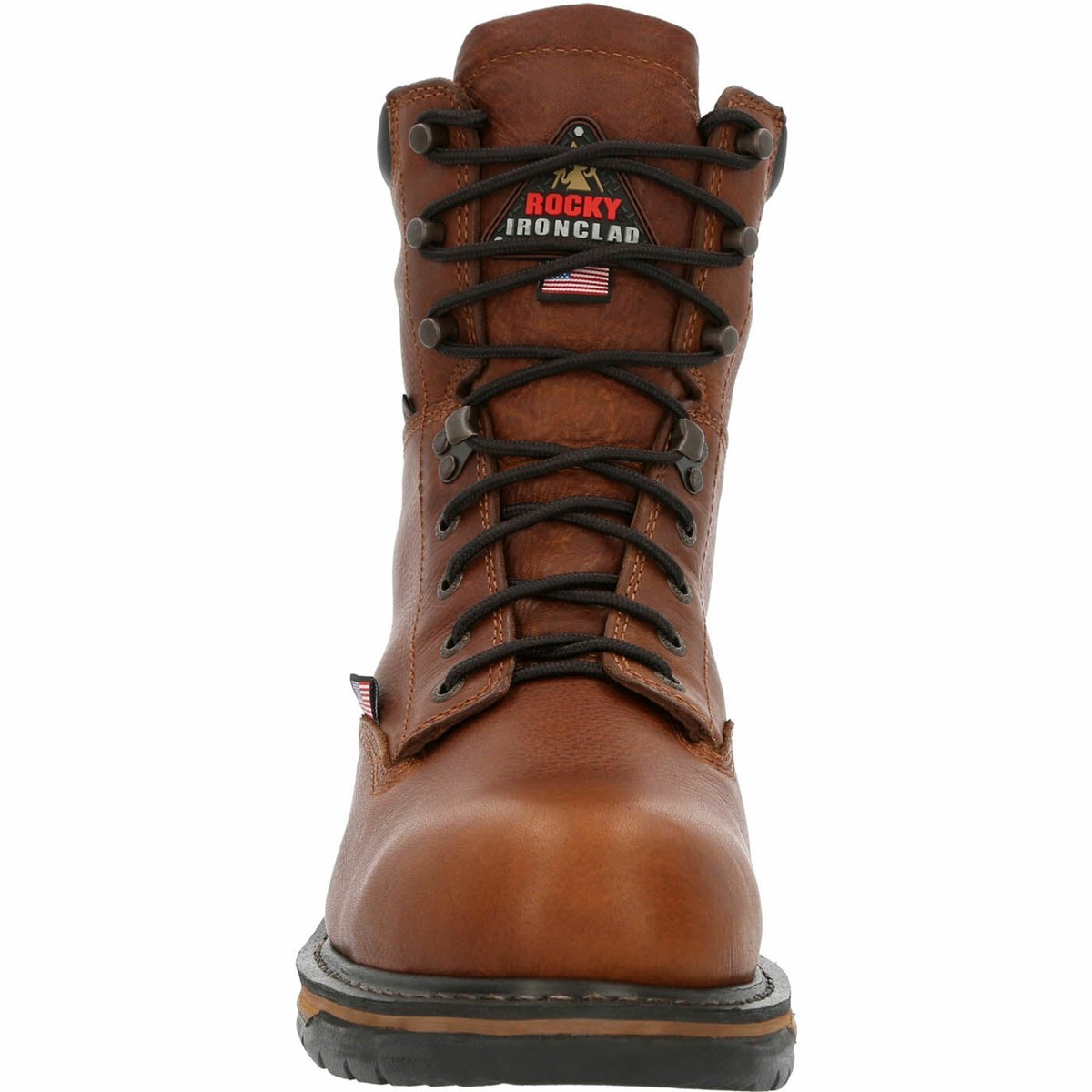 Brown Men's Rocky IronClad Steel Toe Waterproofs Work Boots | NQUXJ8936