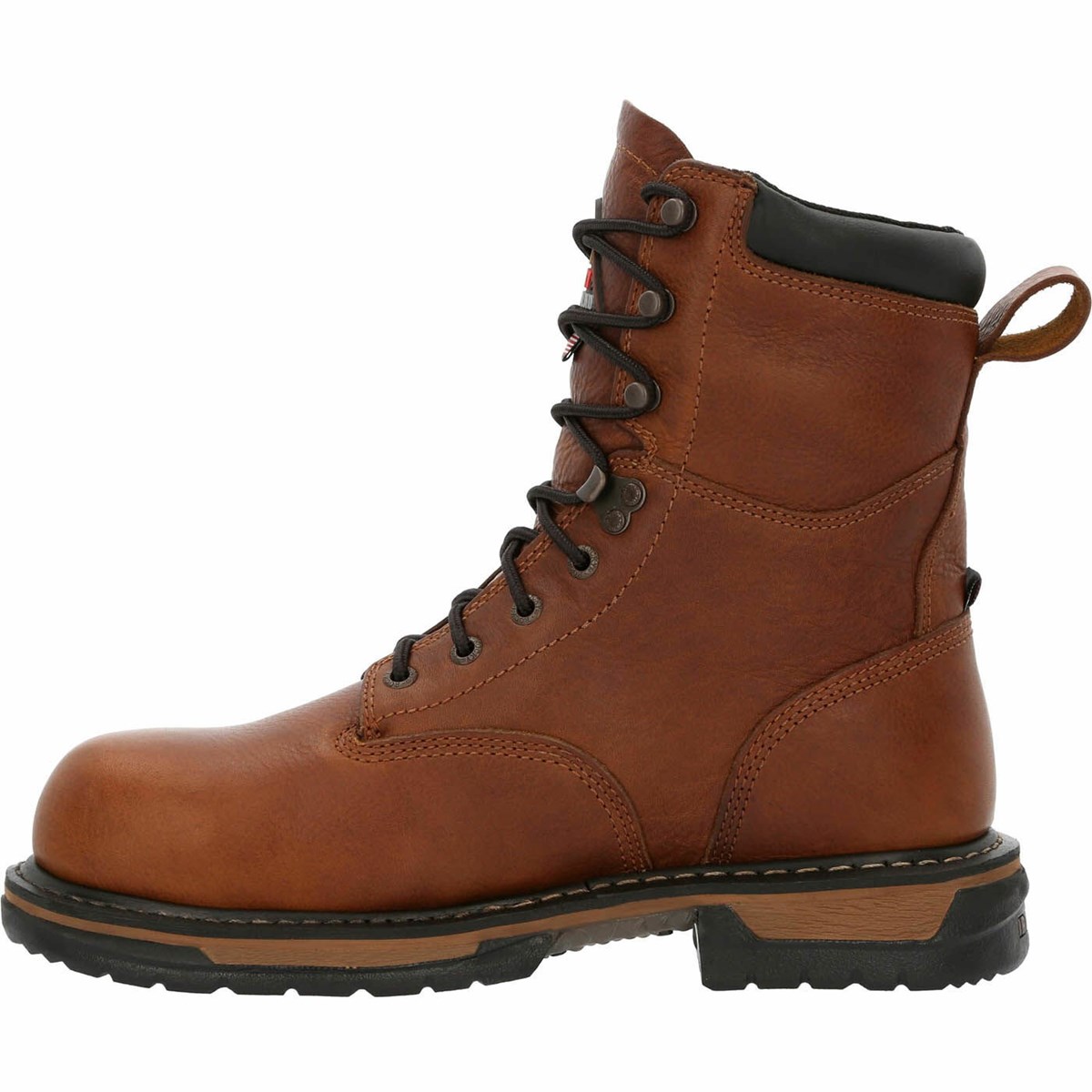 Brown Men's Rocky IronClad Steel Toe Waterproofs Work Boots | NQUXJ8936