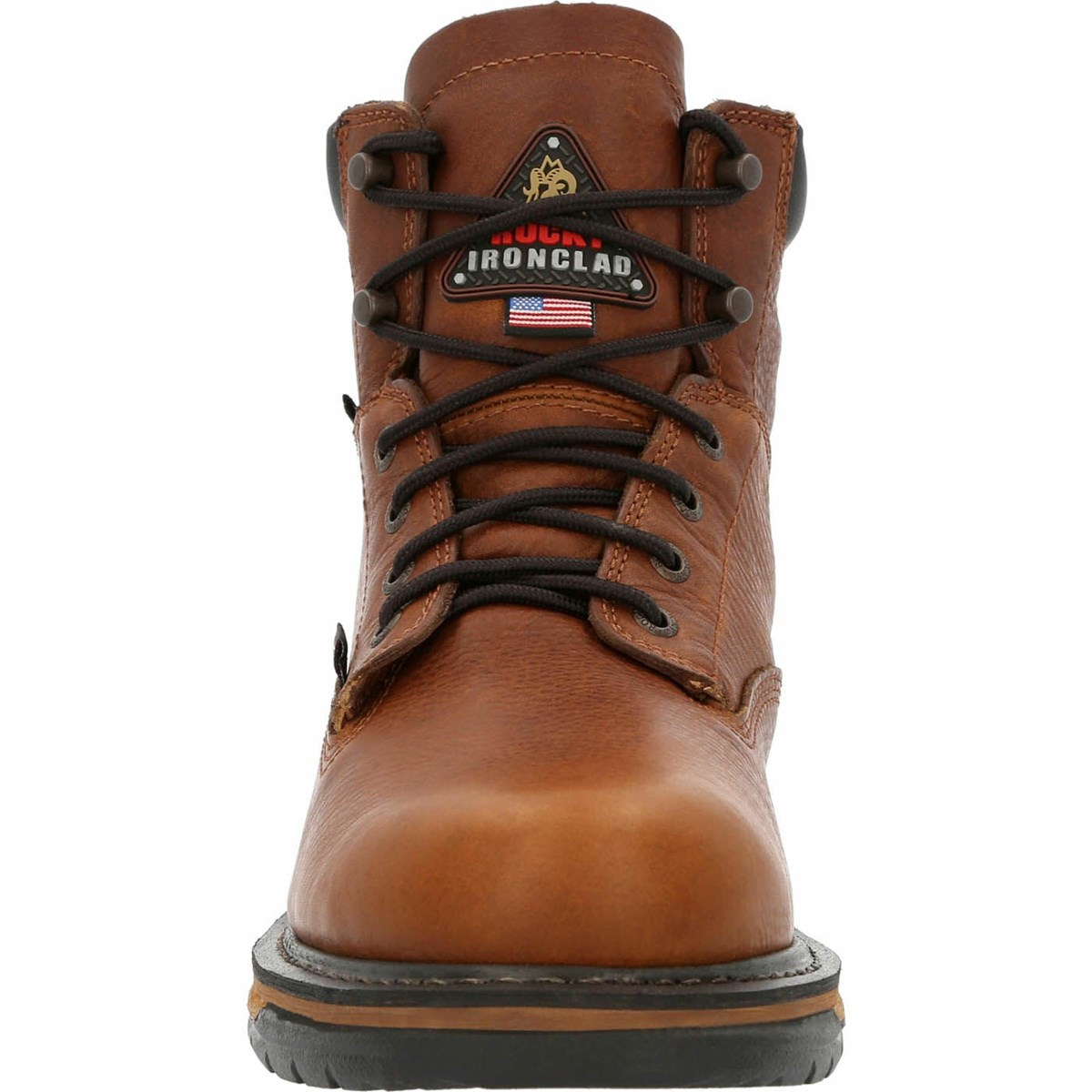 Brown Men's Rocky IronClad Waterproofs Work Boots | EZUKI3897