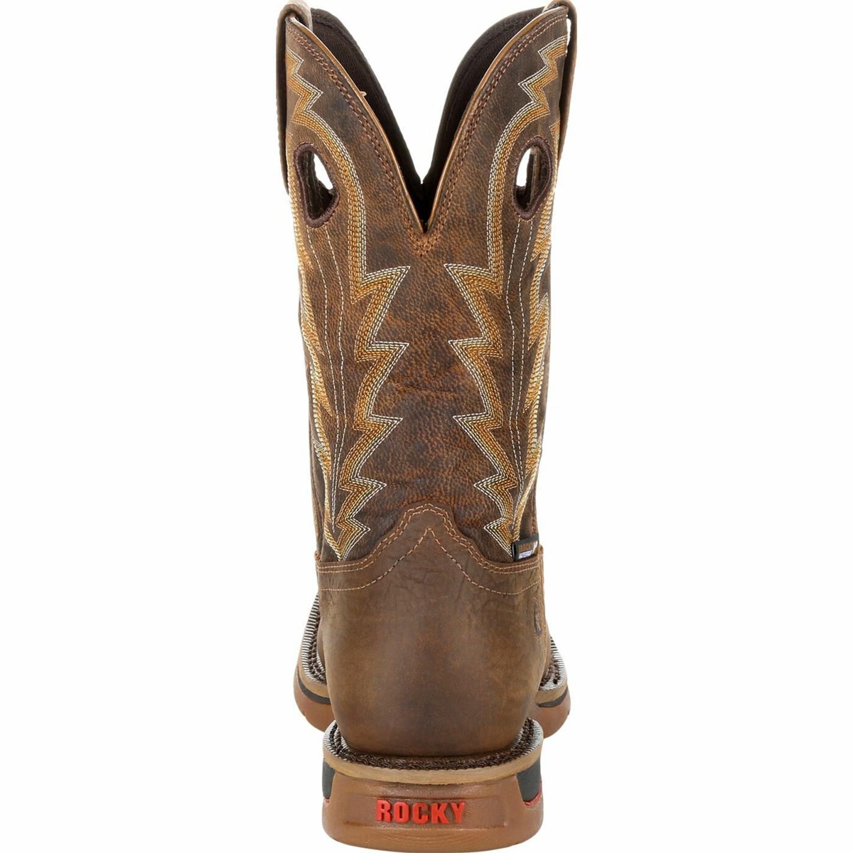 Brown Men's Rocky Long Range Composite Toe Cowboy Boots | HGSXI9387