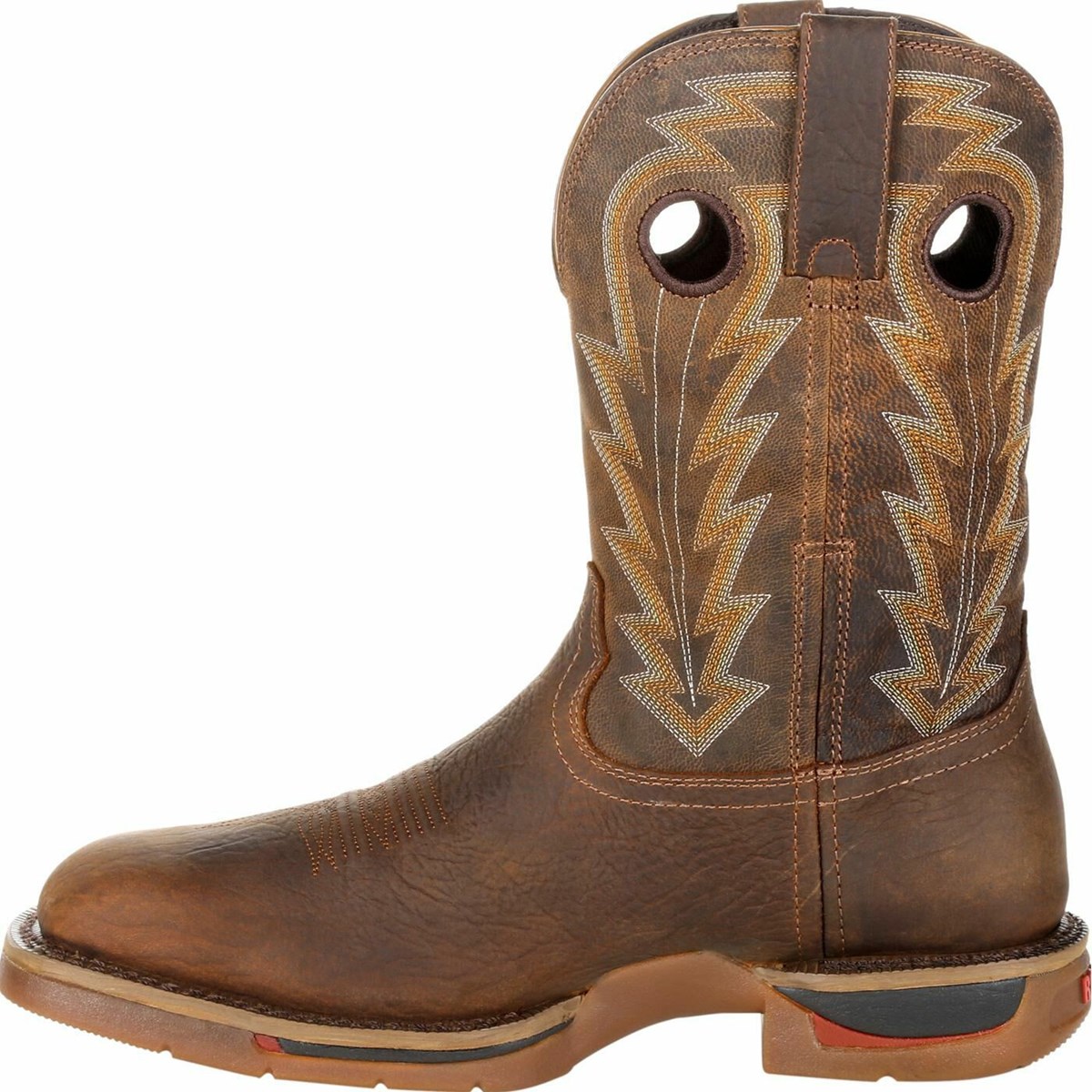 Brown Men's Rocky Long Range Composite Toe Waterproof Western Boots | JVPCY8736