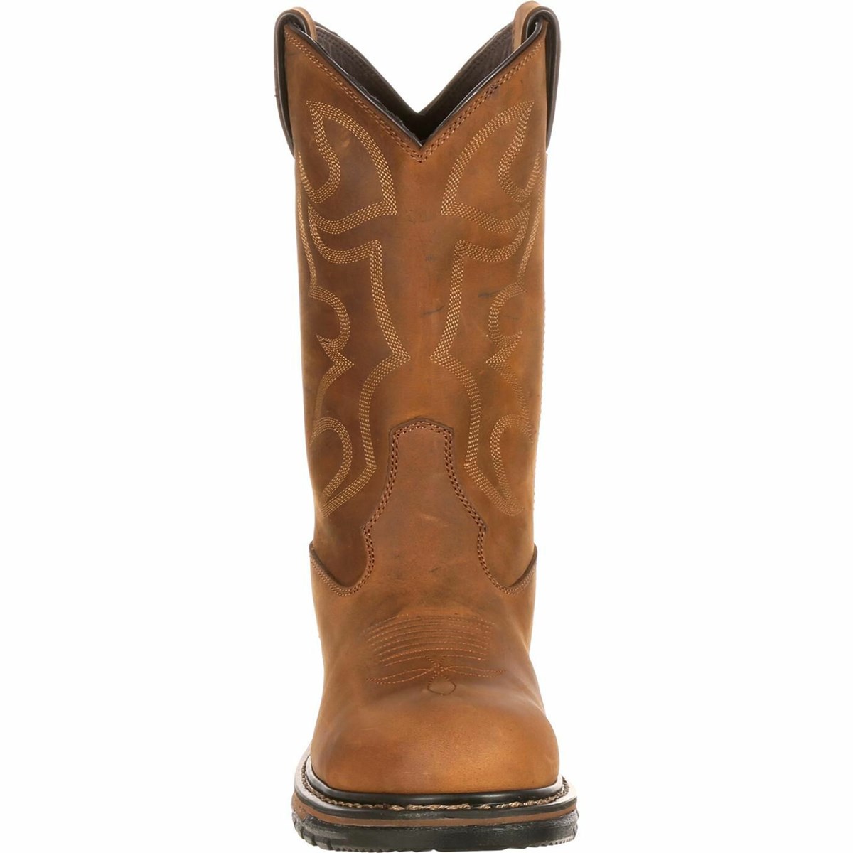 Brown Men's Rocky Original Ride Branson Steel Toes Cowboy Boots | KIPGW2069