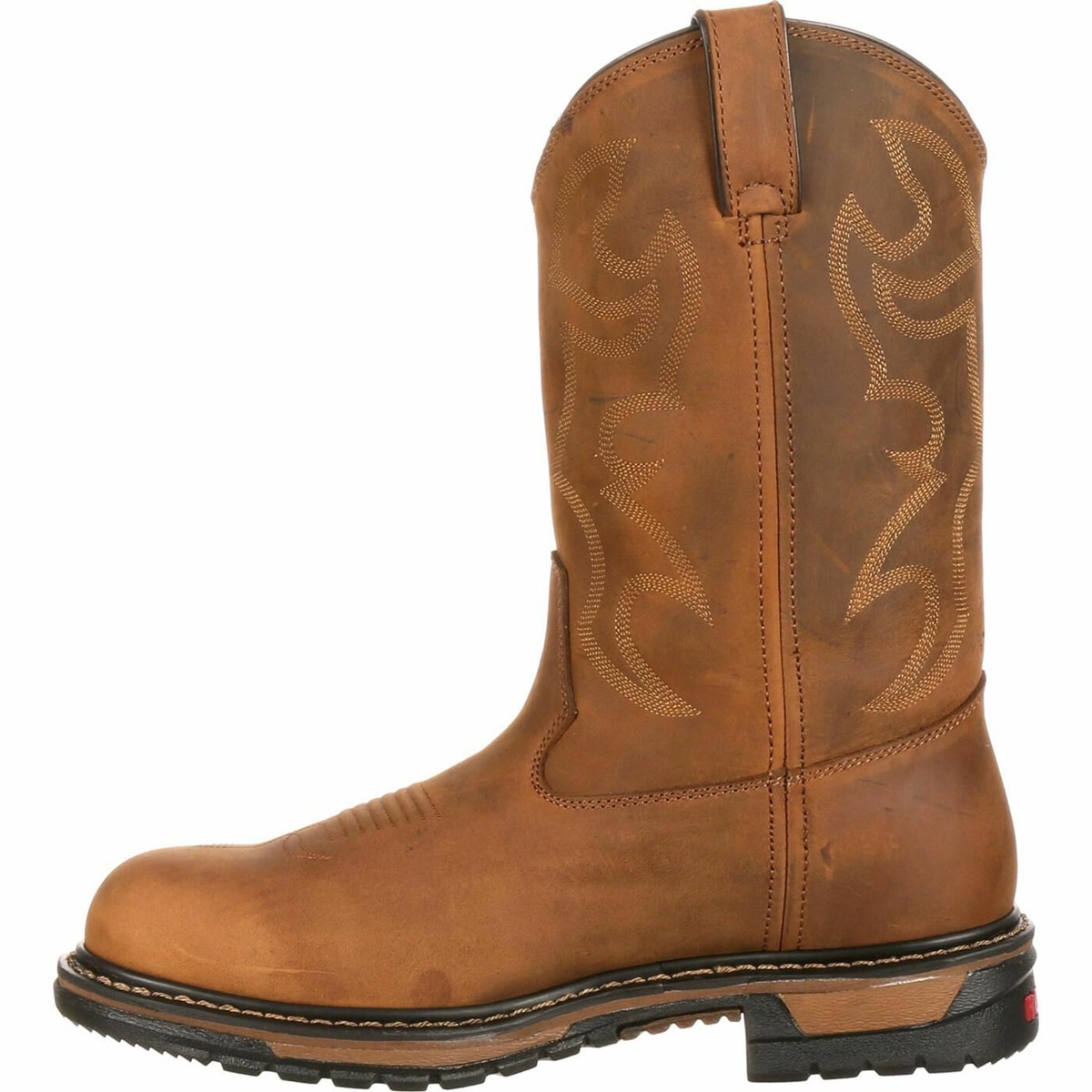 Brown Men's Rocky Original Ride Branson Steel Toes Cowboy Boots | KIPGW2069