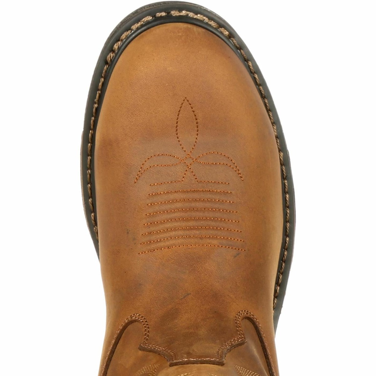 Brown Men's Rocky Original Ride Branson Steel Toes Cowboy Boots | KIPGW2069