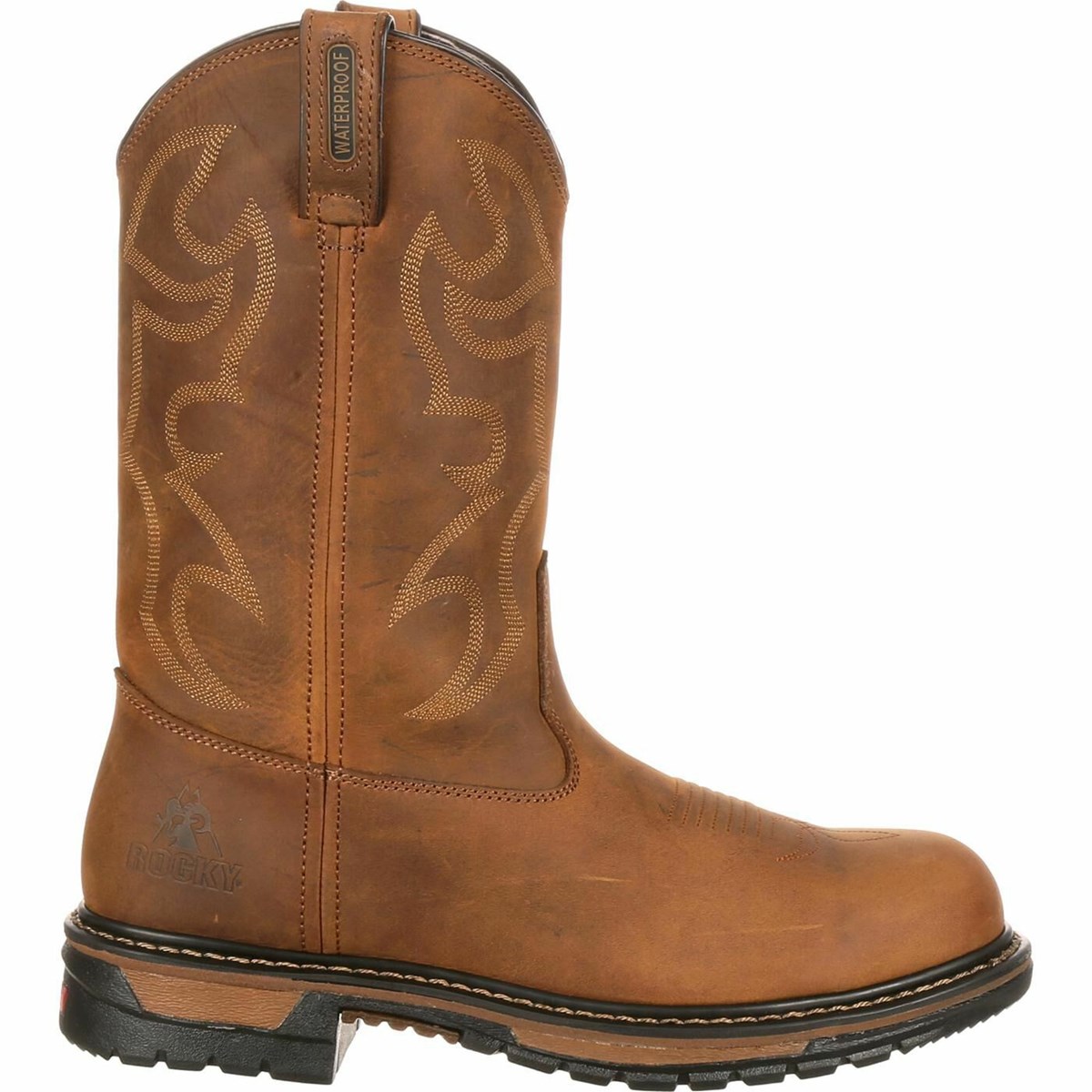 Brown Men\'s Rocky Original Ride Branson Steel Toes Cowboy Boots | KIPGW2069