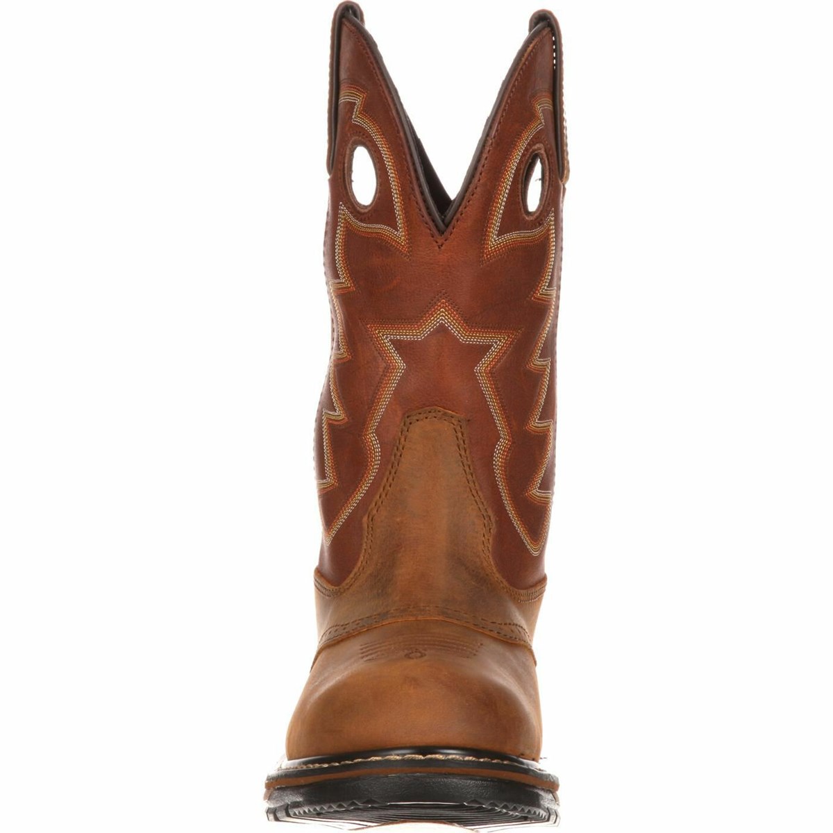 Brown Men's Rocky Original Ride Branson Saddle Roper Cowboy Boots | LIMKH2153