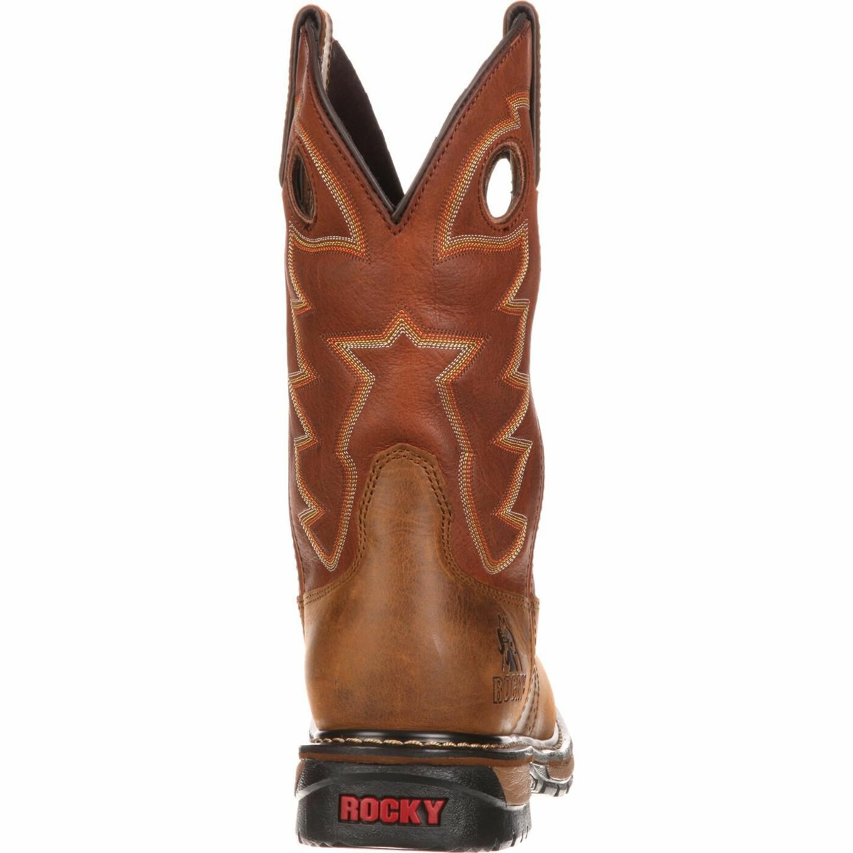 Brown Men's Rocky Original Ride Branson Saddle Roper Cowboy Boots | LIMKH2153