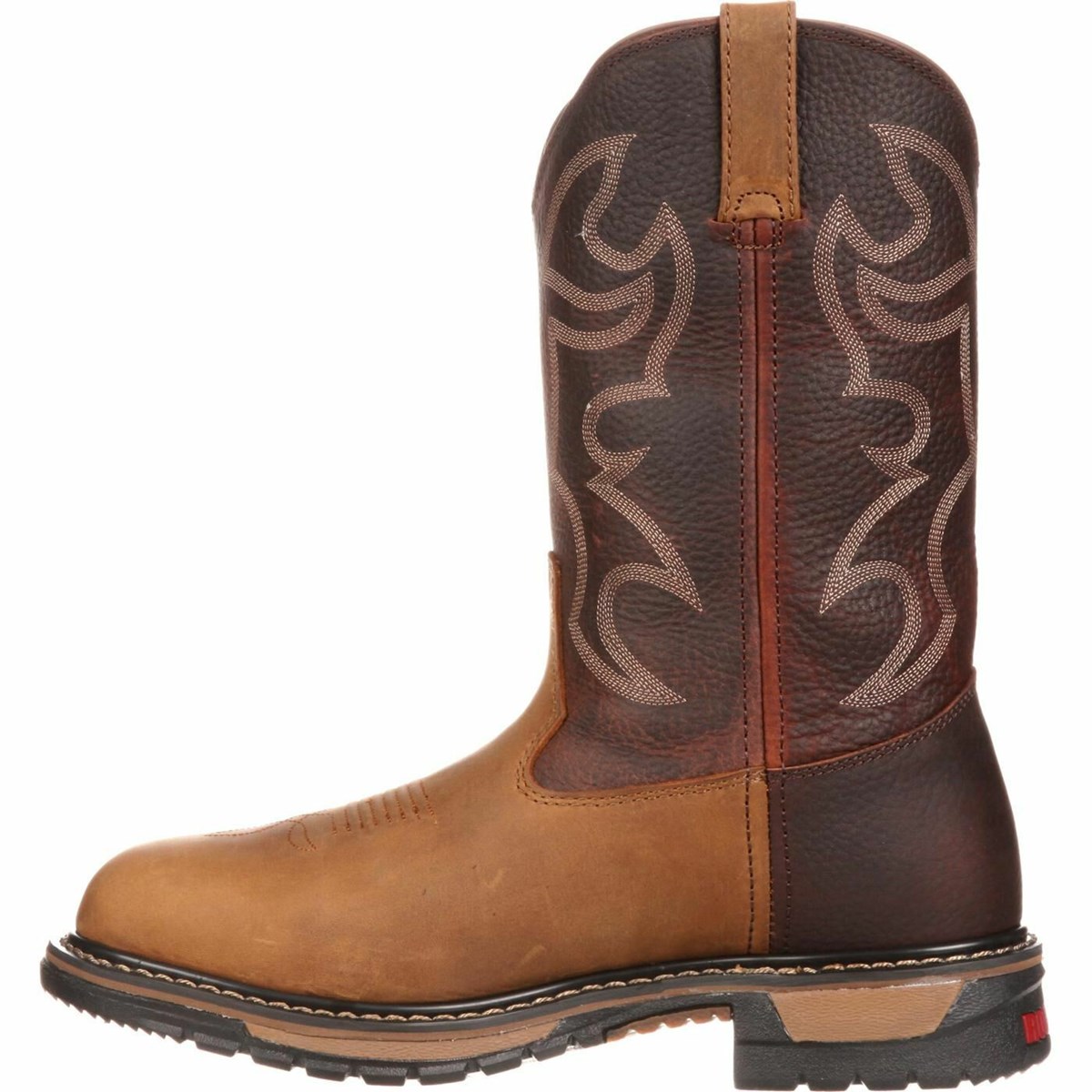 Brown Men's Rocky Original Ride Branson Ropers Western Boots | YJLOQ6854