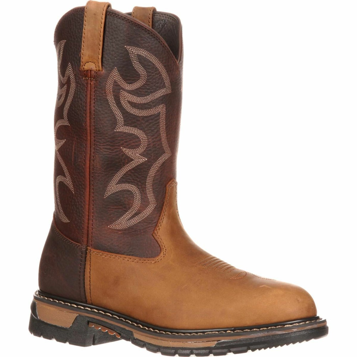 Brown Men\'s Rocky Original Ride Branson Ropers Western Boots | YJLOQ6854