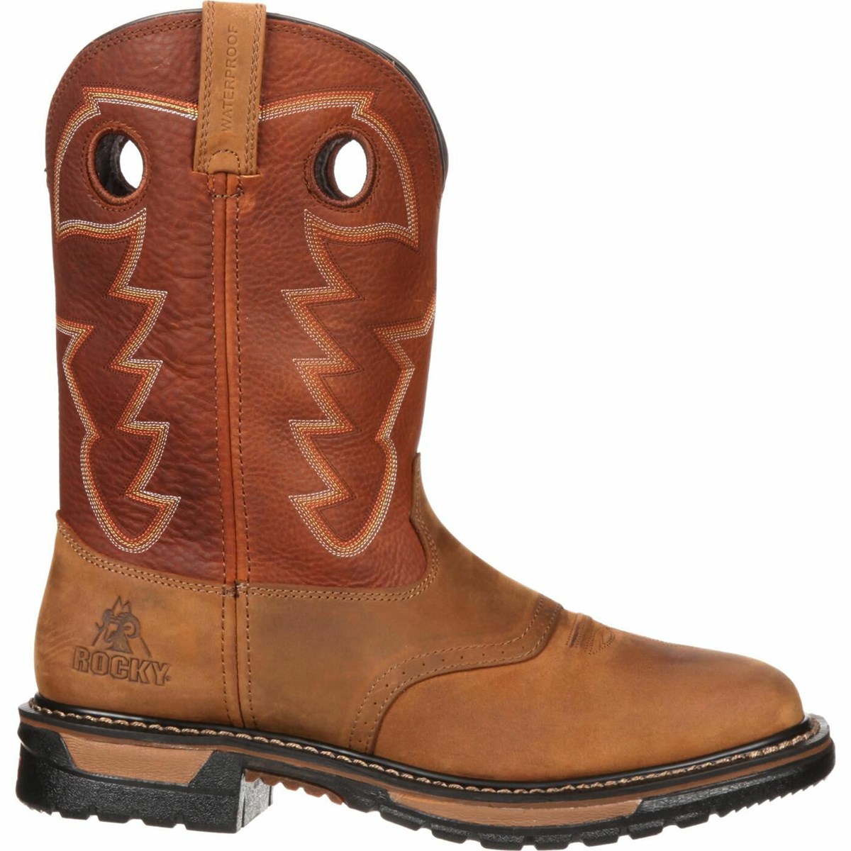 Brown Men\'s Rocky Original Ride Cowboy Boots | GVIXE6708