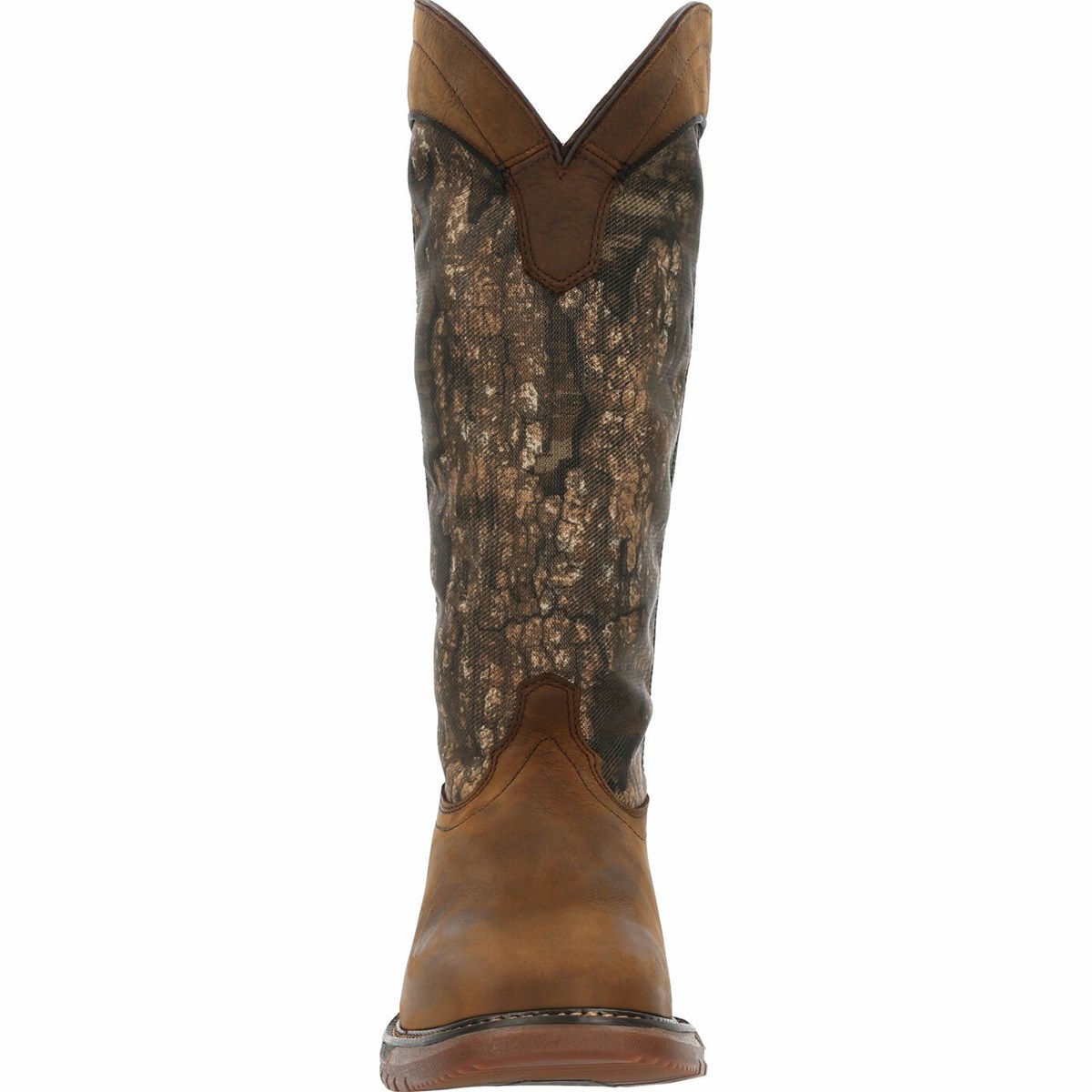 Brown Men's Rocky Original Ride FLX Back Zip Waterproof Snake Boot Western Boots | MNVRL3629