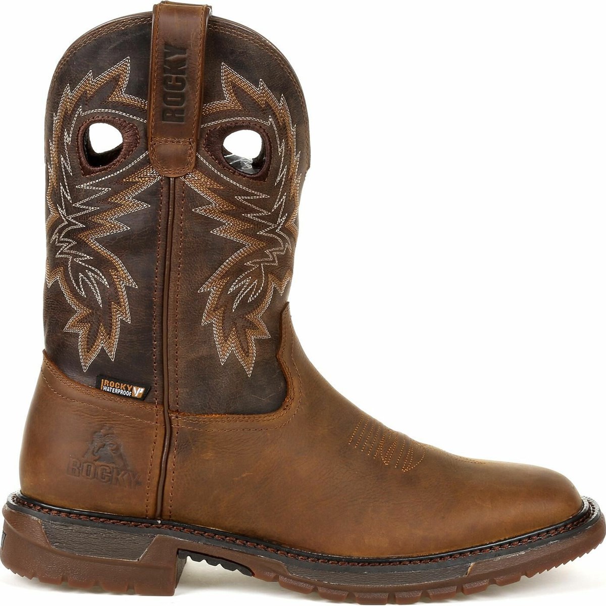 Brown Men\'s Rocky Original Ride FLX Cowboy Boots | PLNWR5967