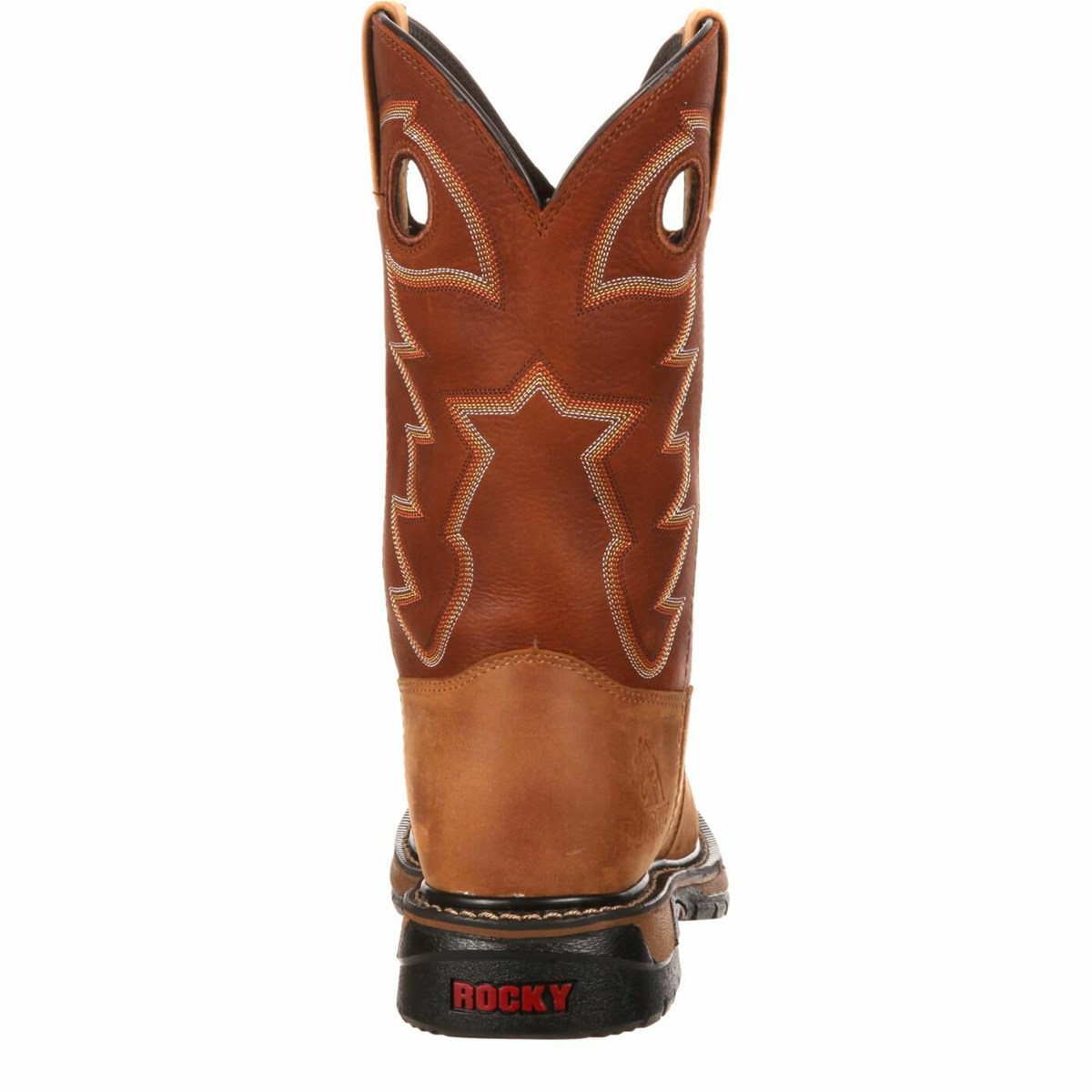 Brown Men's Rocky Original Ride Steel Toe Cowboy Boots | IPAQG3945