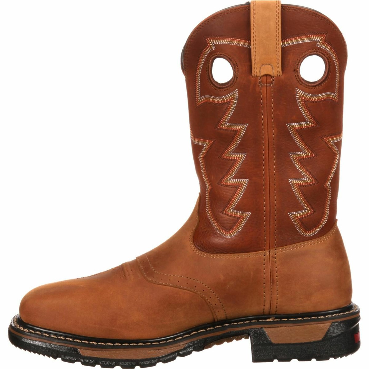 Brown Men's Rocky Original Ride Steel Toe Cowboy Boots | IPAQG3945