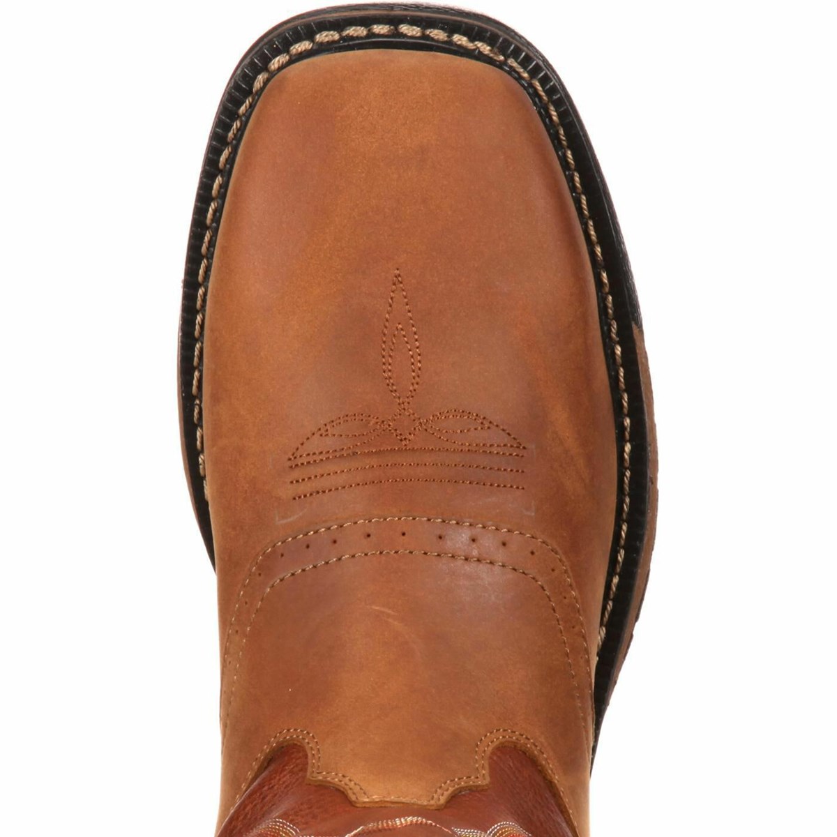 Brown Men's Rocky Original Ride Steel Toe Cowboy Boots | IPAQG3945