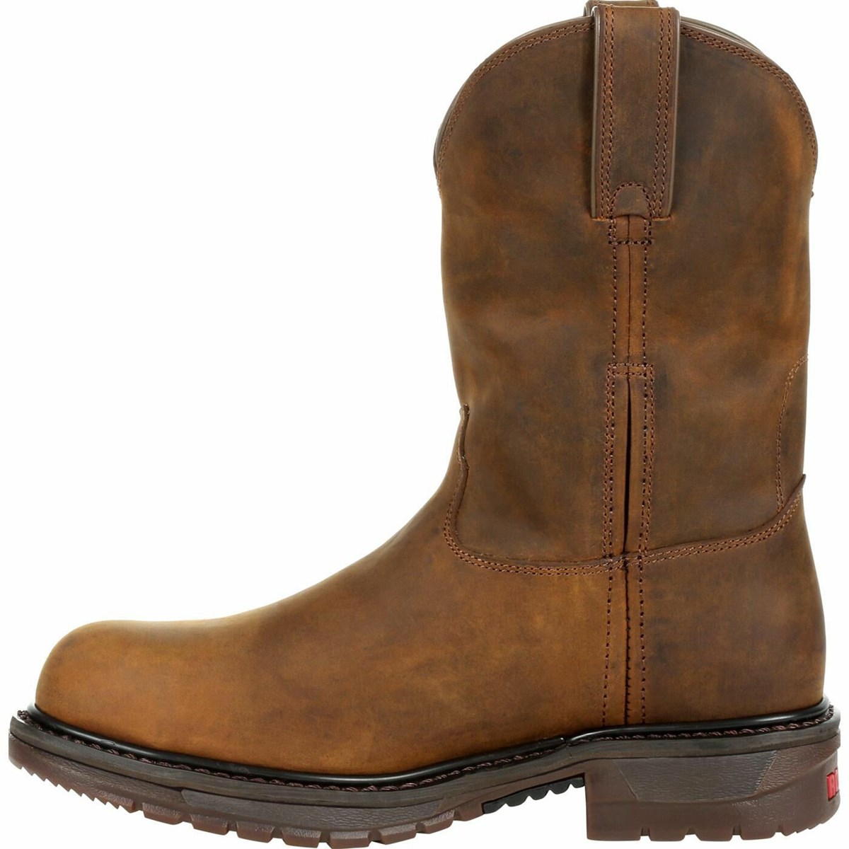 Brown Men's Rocky Original Ride Steel Toe Western Boots | UGQAN6735