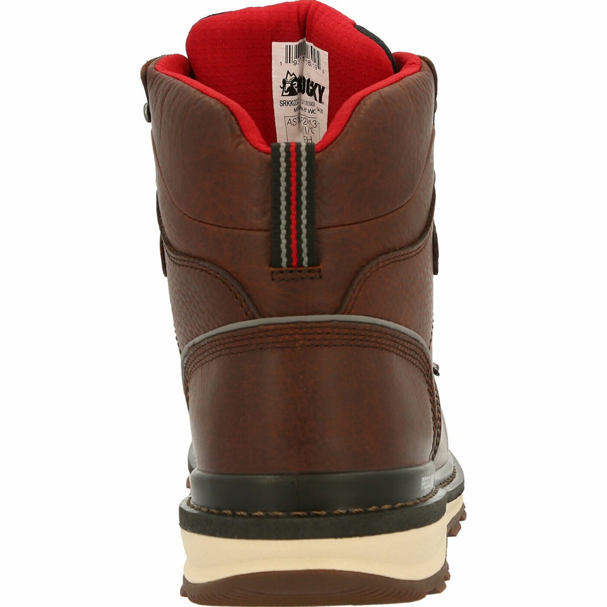 Brown Men's Rocky Rams Horn Composite Toe Work Wedge Work Boots | SAKNT0917